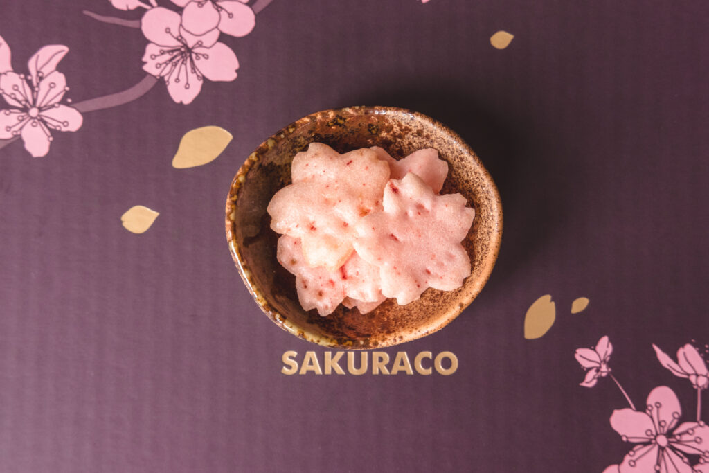 Sakura arare on top of my Sakuraco box