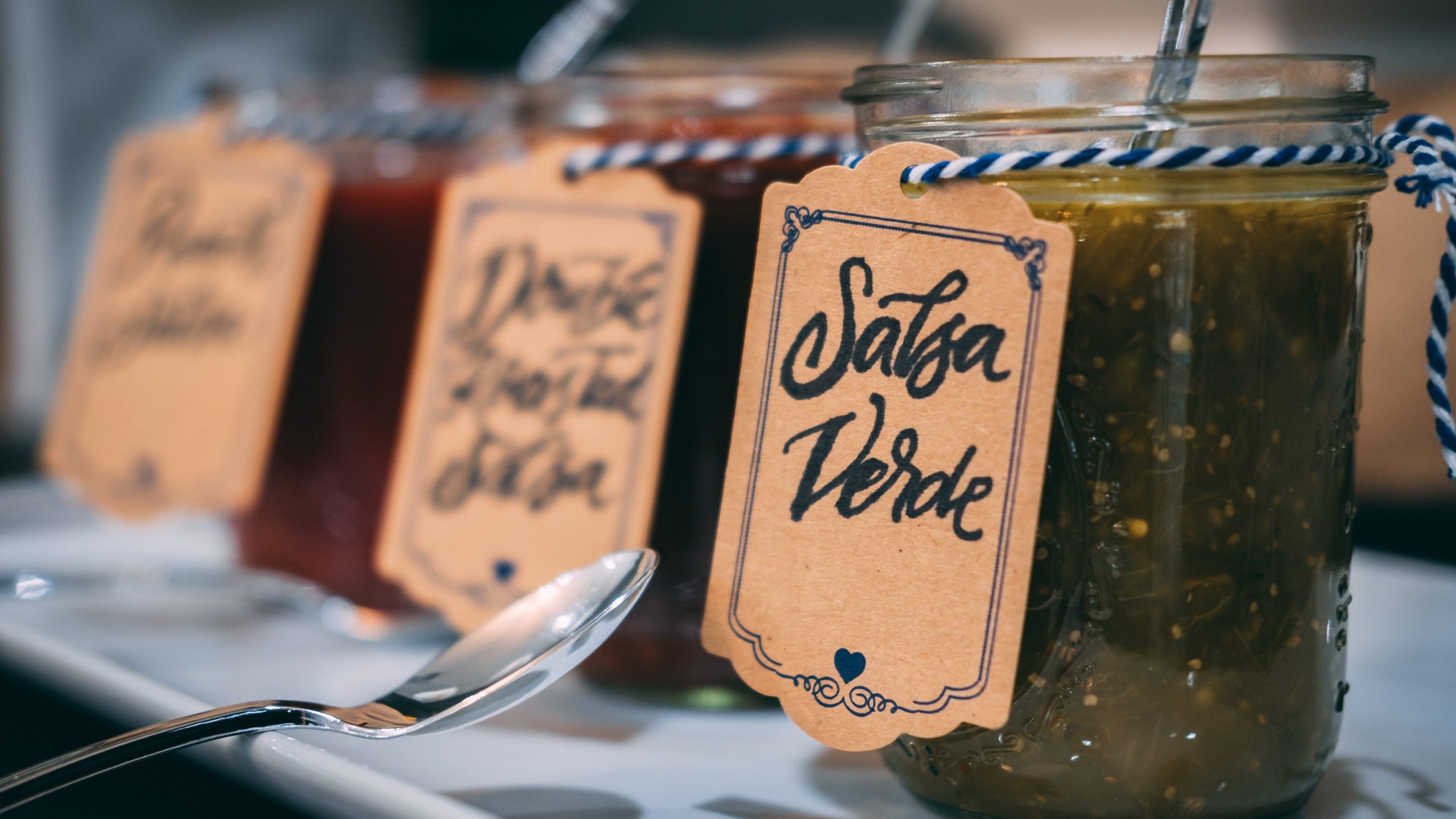 Salsa from Texas with labels