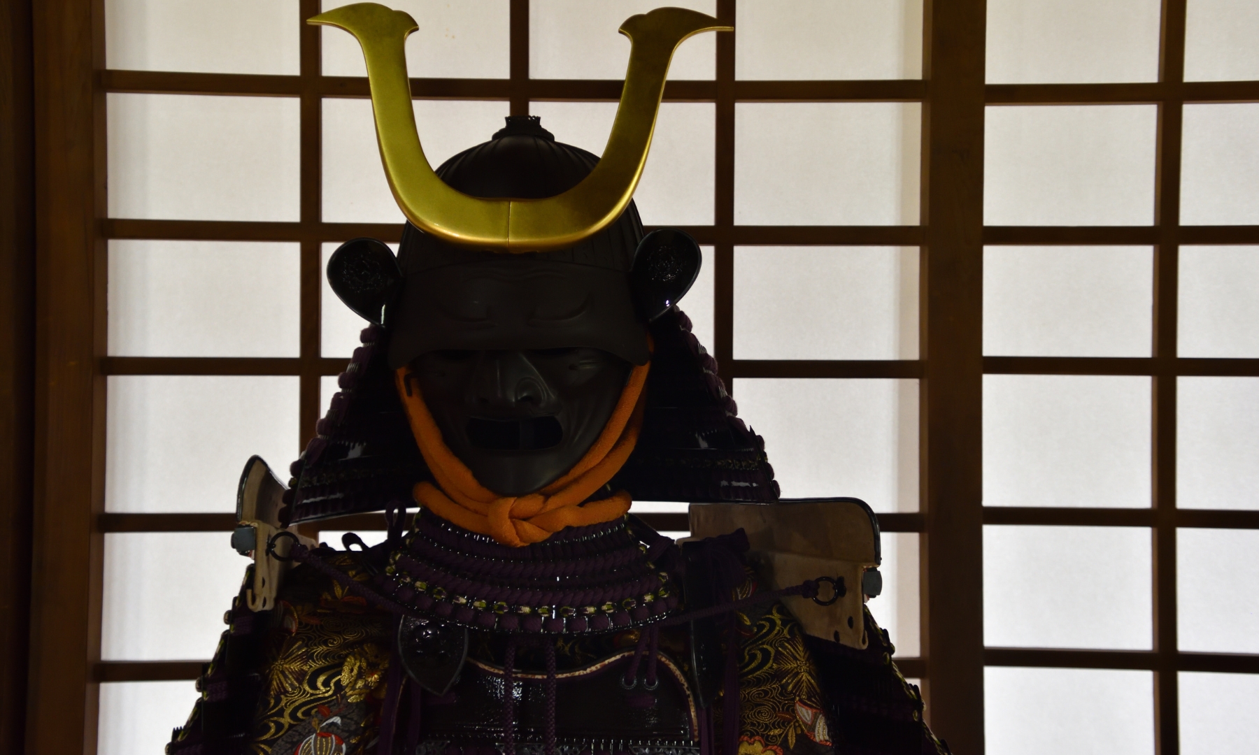 Samurai costume in a museum in Japan