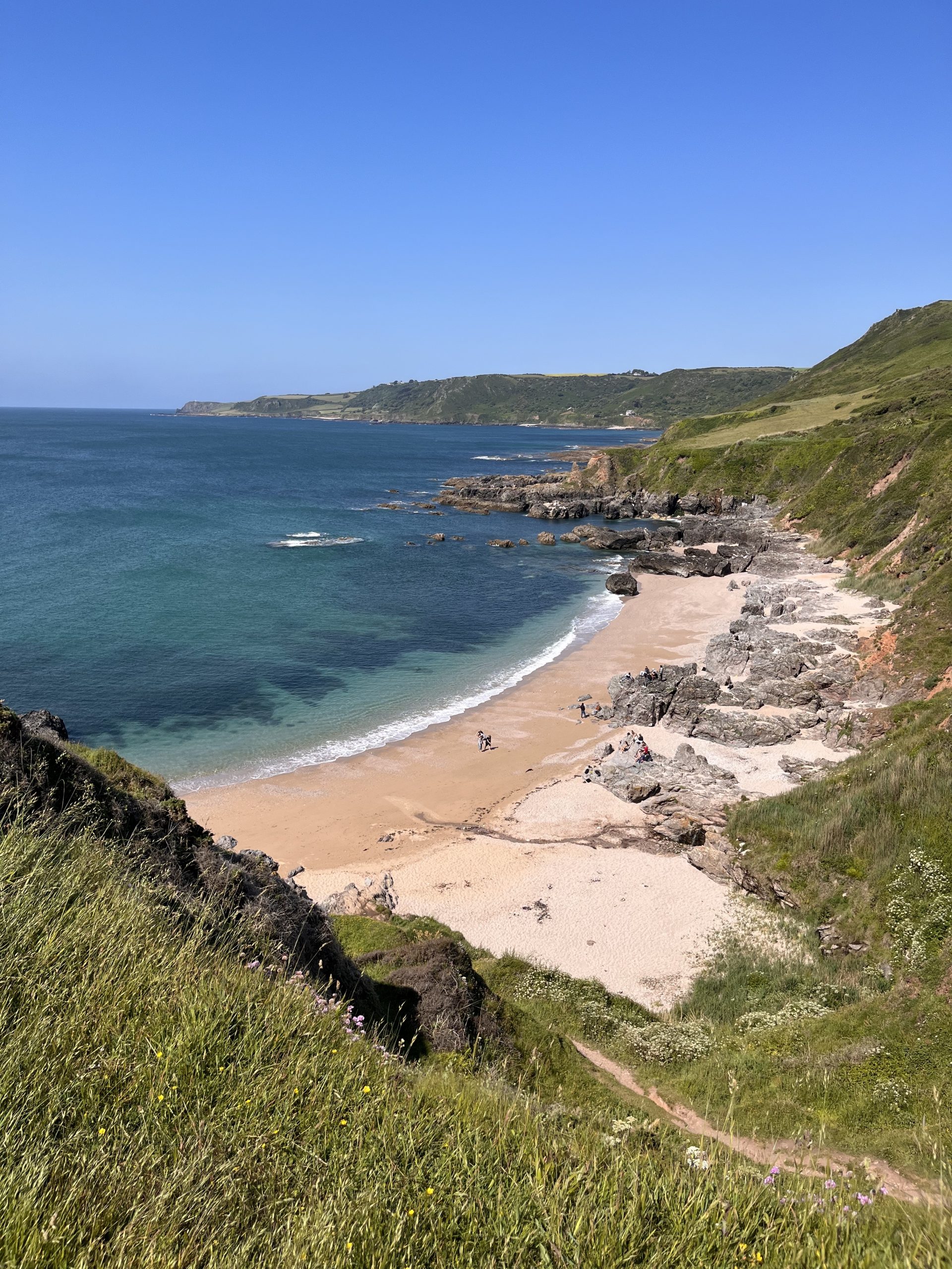 Secluded and inviting beach on the SW coast path Devon