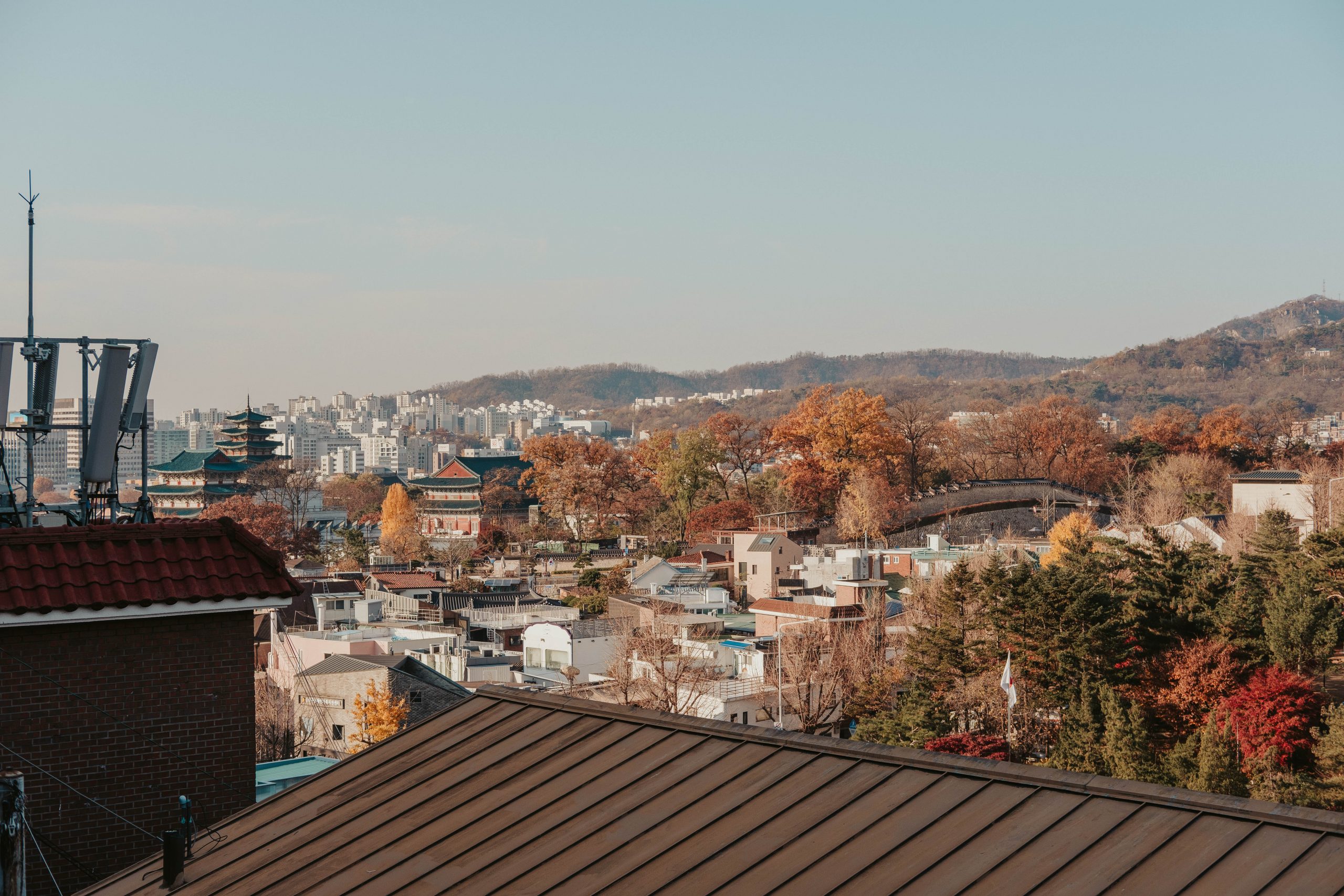 Seeing small area of Seoul from above