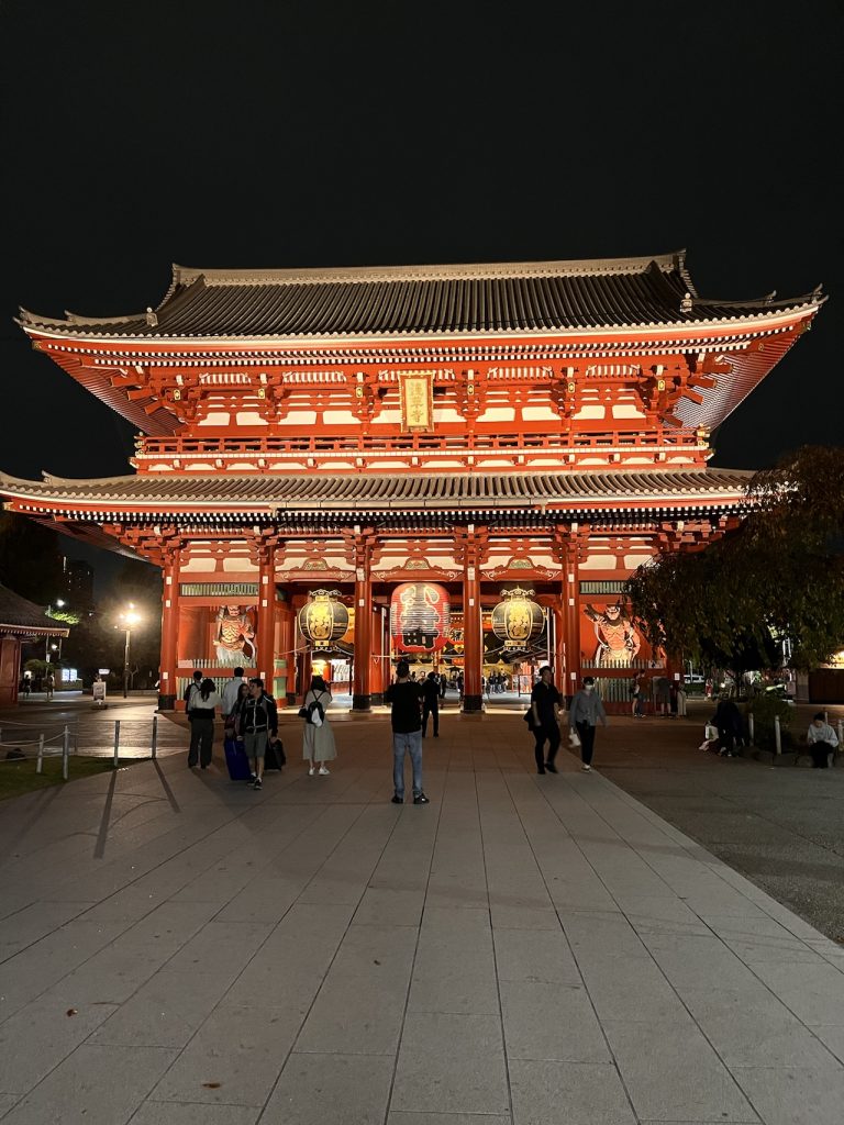 Senso-ji illuminated at night