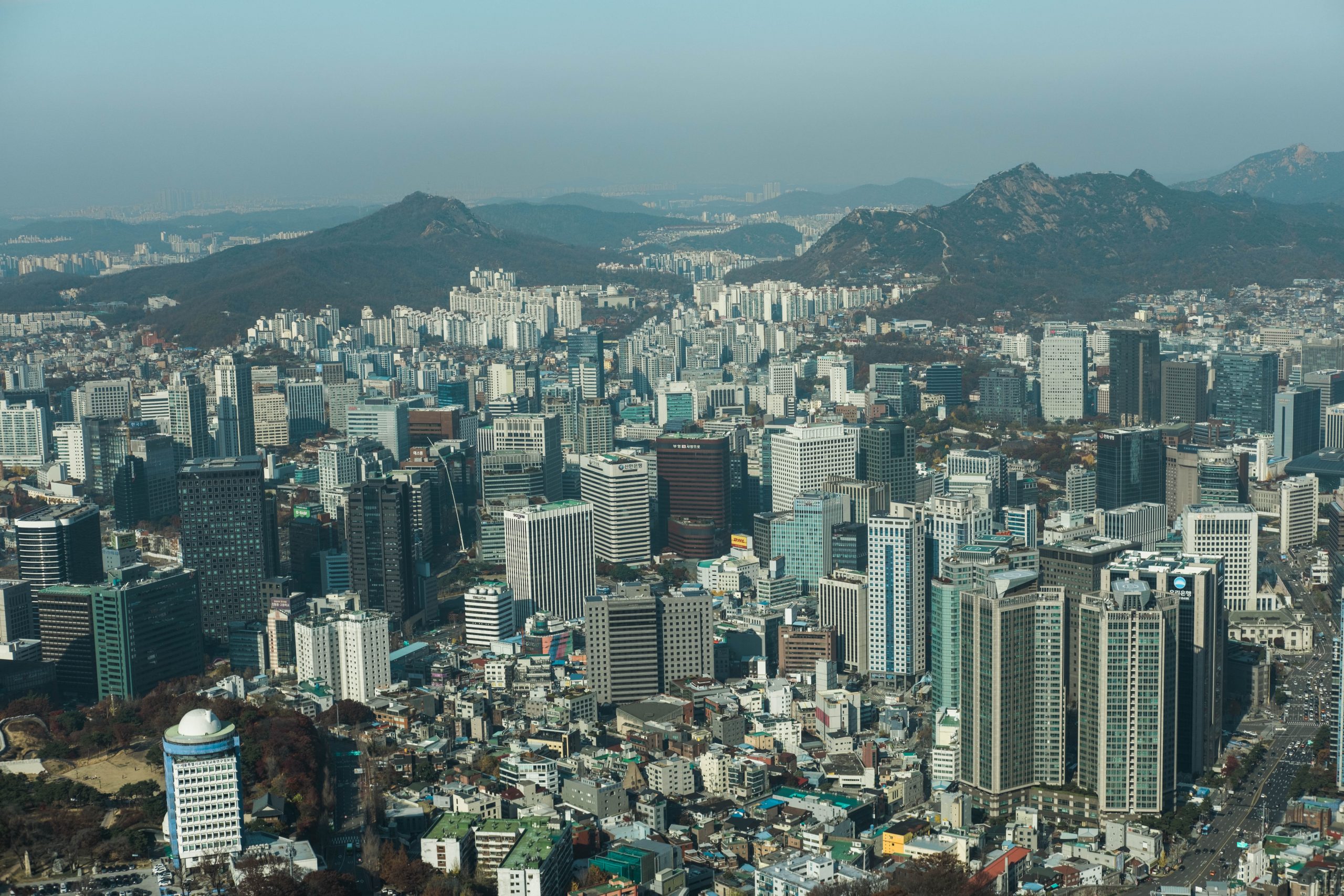 Seoul as seen from the Seoul N Tower