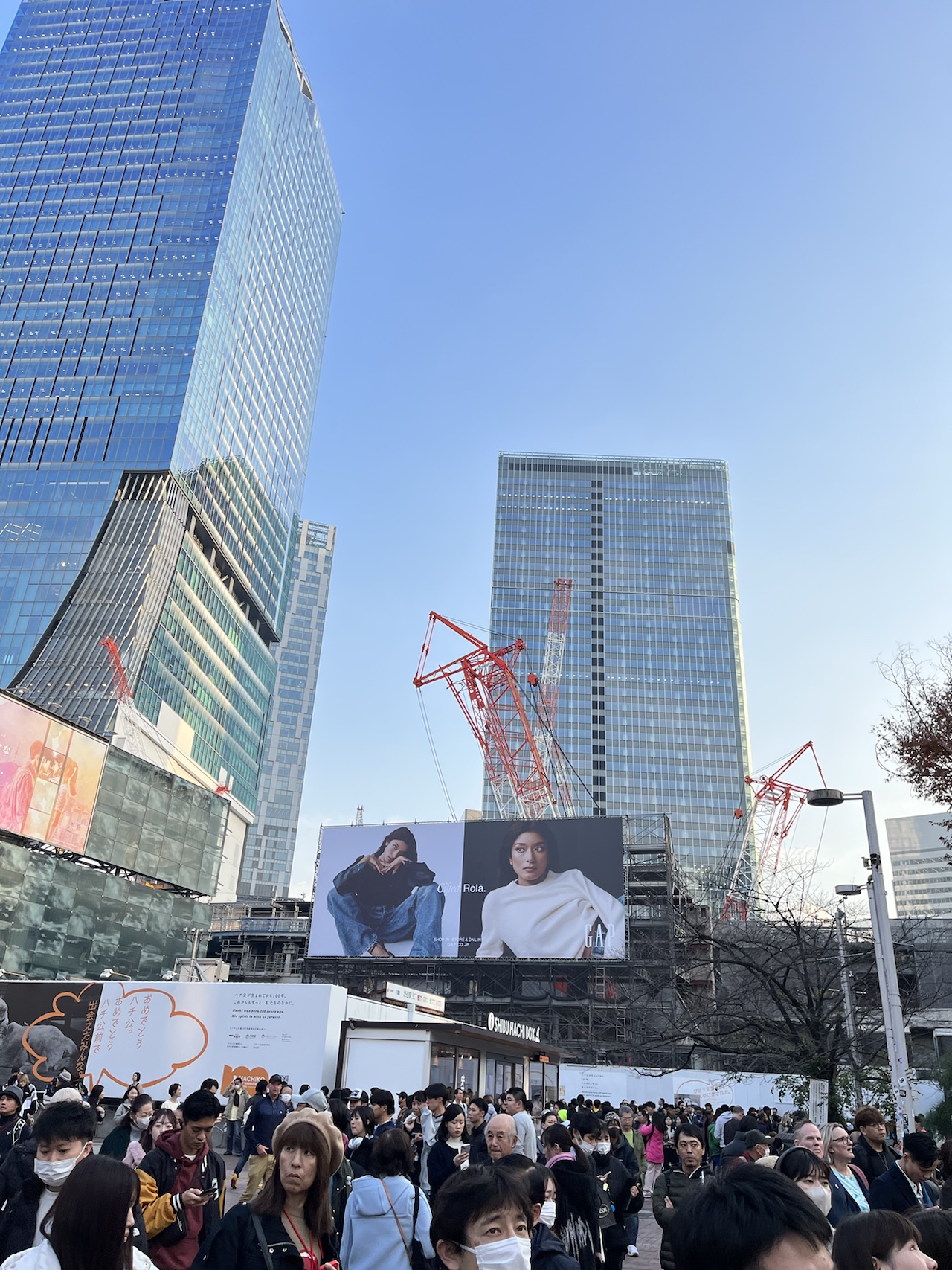 Shibuya area is being rehabilitated Shibuya area is being rehabilitated