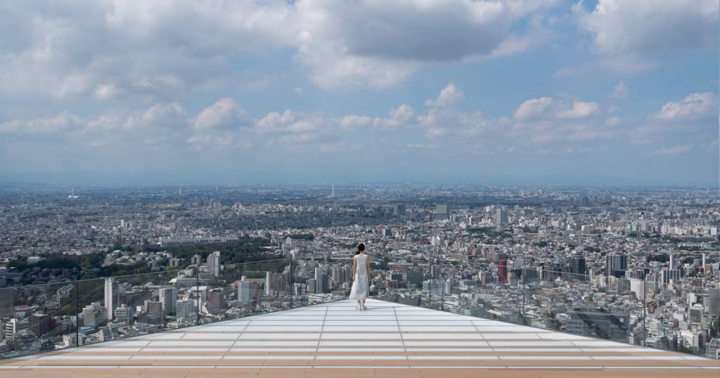 Views from Shibuya Sky on a clear and sunny day