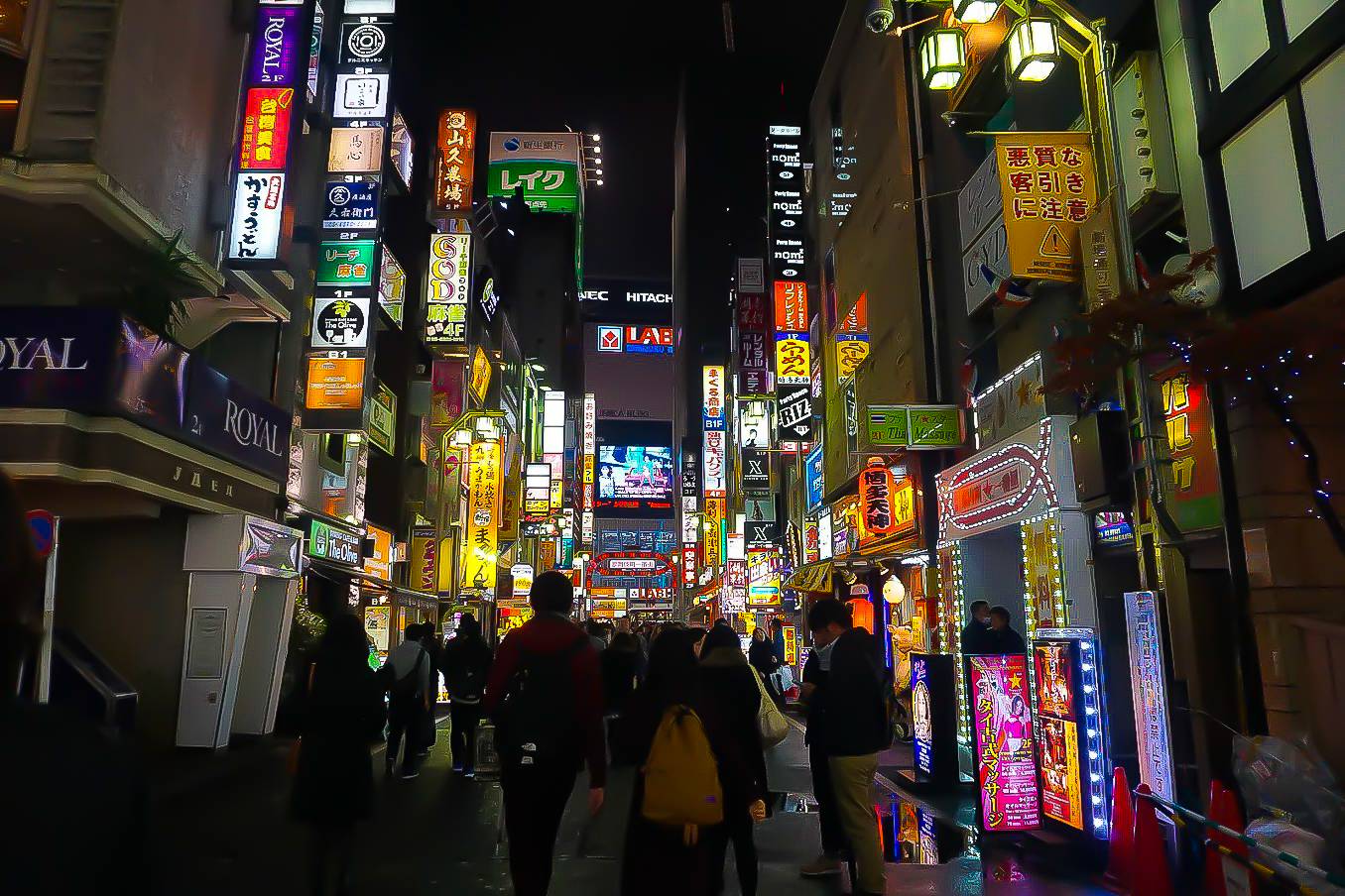 Shinjuku Shops Streets Tokyo Japan Night 