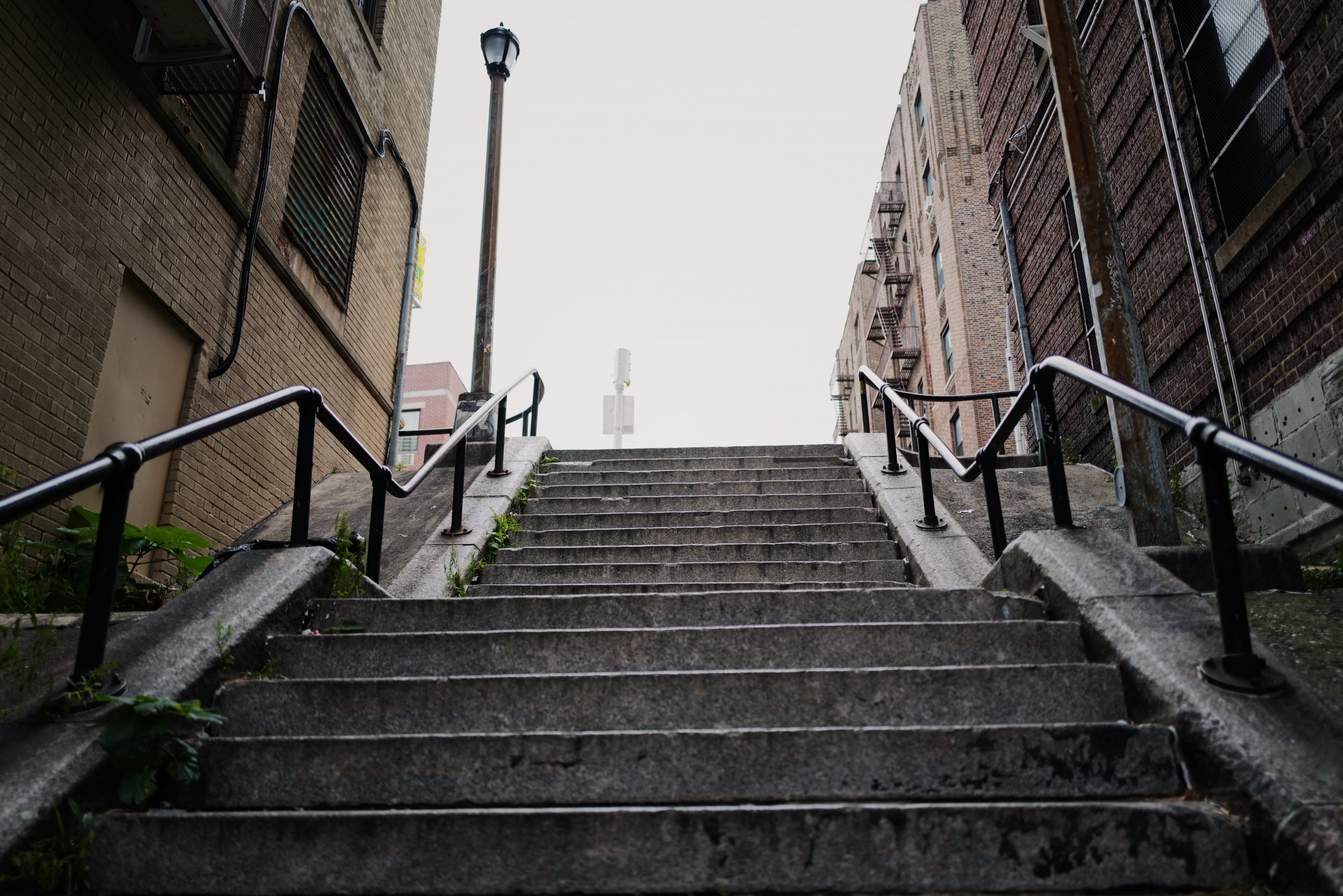 Stairs in Bronx NY which appeared in the movie The Joker
