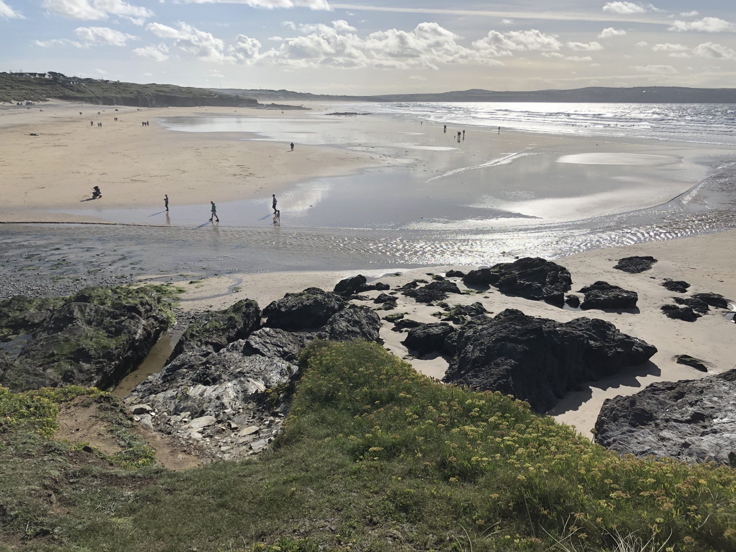 Stunning beaches in St Ives on a sunny day