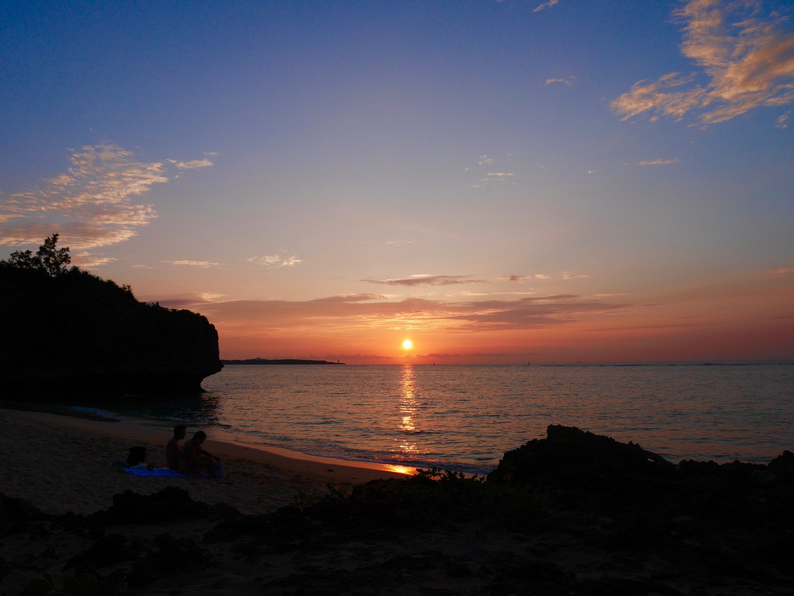 Sunset in Onna beach Okinawa Japan