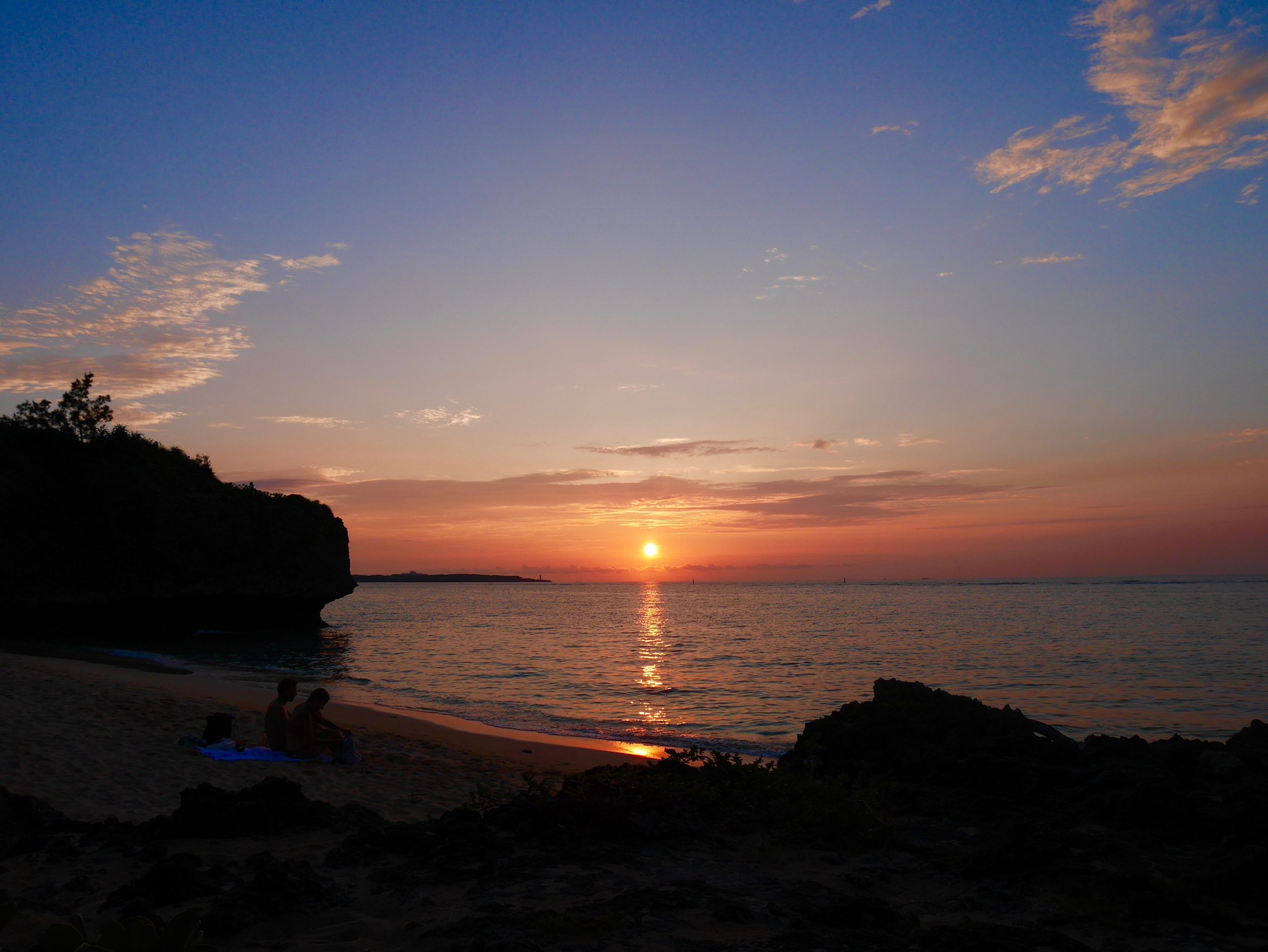 Sunset in Onna beach Okinawa Japan Sunset in Onna beach Okinawa Japan