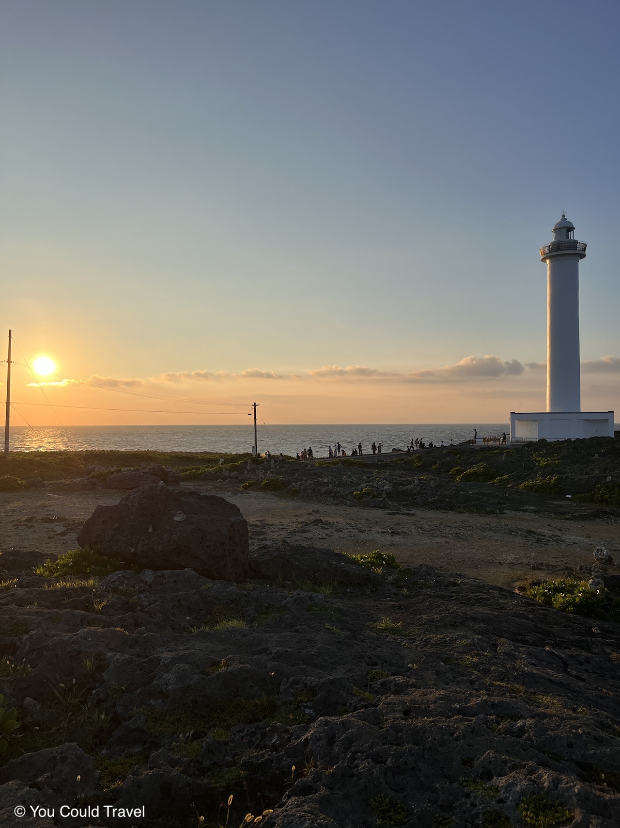 Sunset time Cape Zanpa Lighthouse