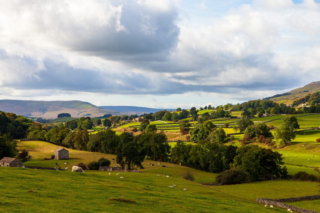 Superb Hawes countryside market town in North Yorkshire National Park