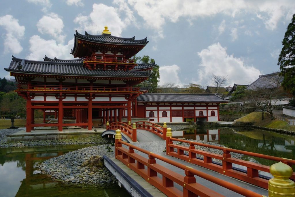 Byodo in Temple in Uji with its reflective pond