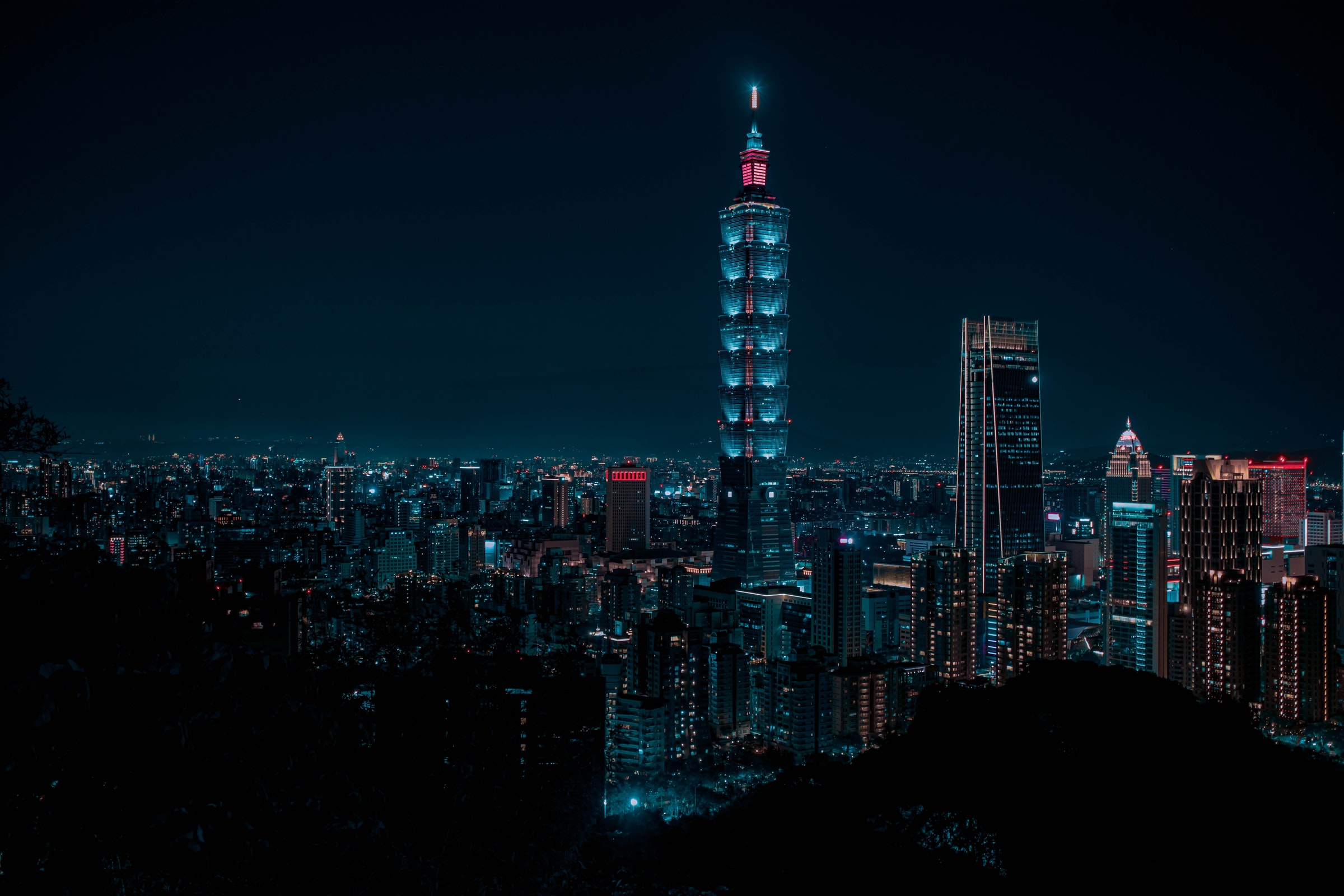 Taipei 101 Tower at night