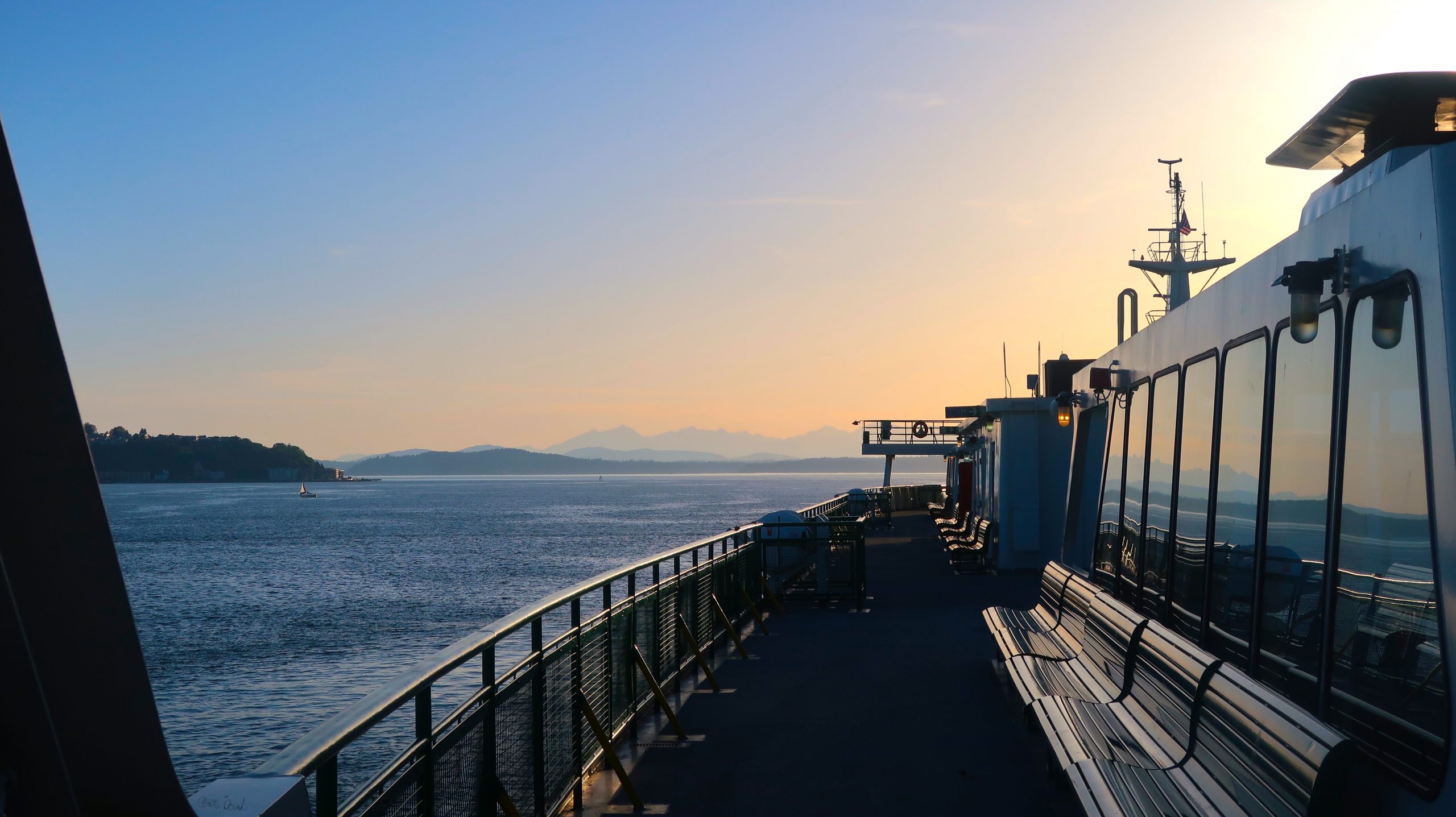 taking the ferry from Seattle to Bainbridge