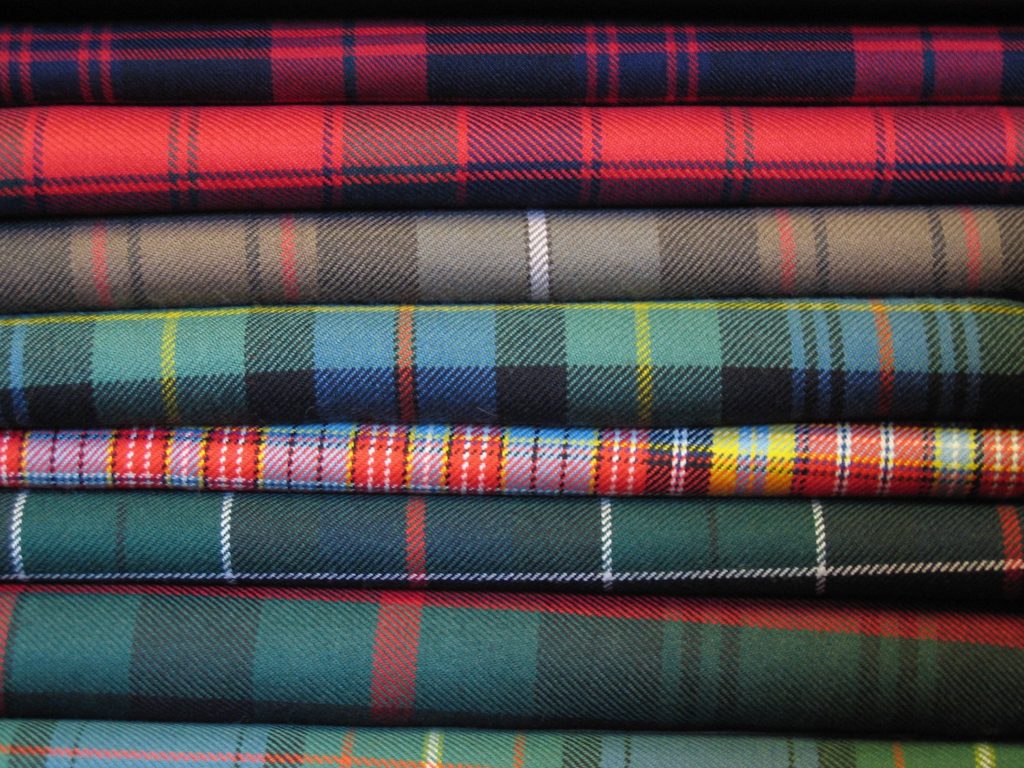 Tartan as souvenir from Scotland