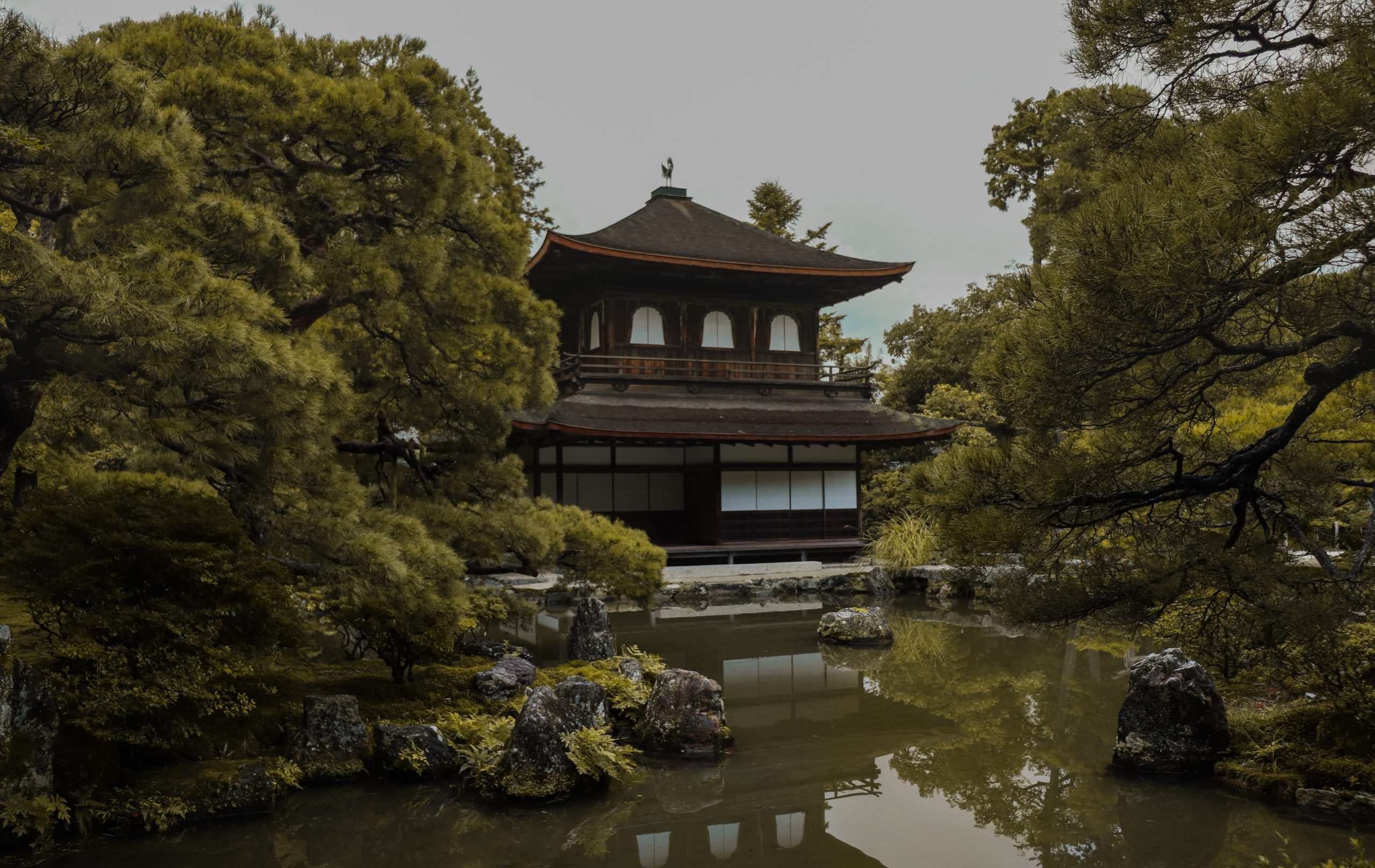 The beautiful Ginkaku-ji temple also known as the silver pavilion