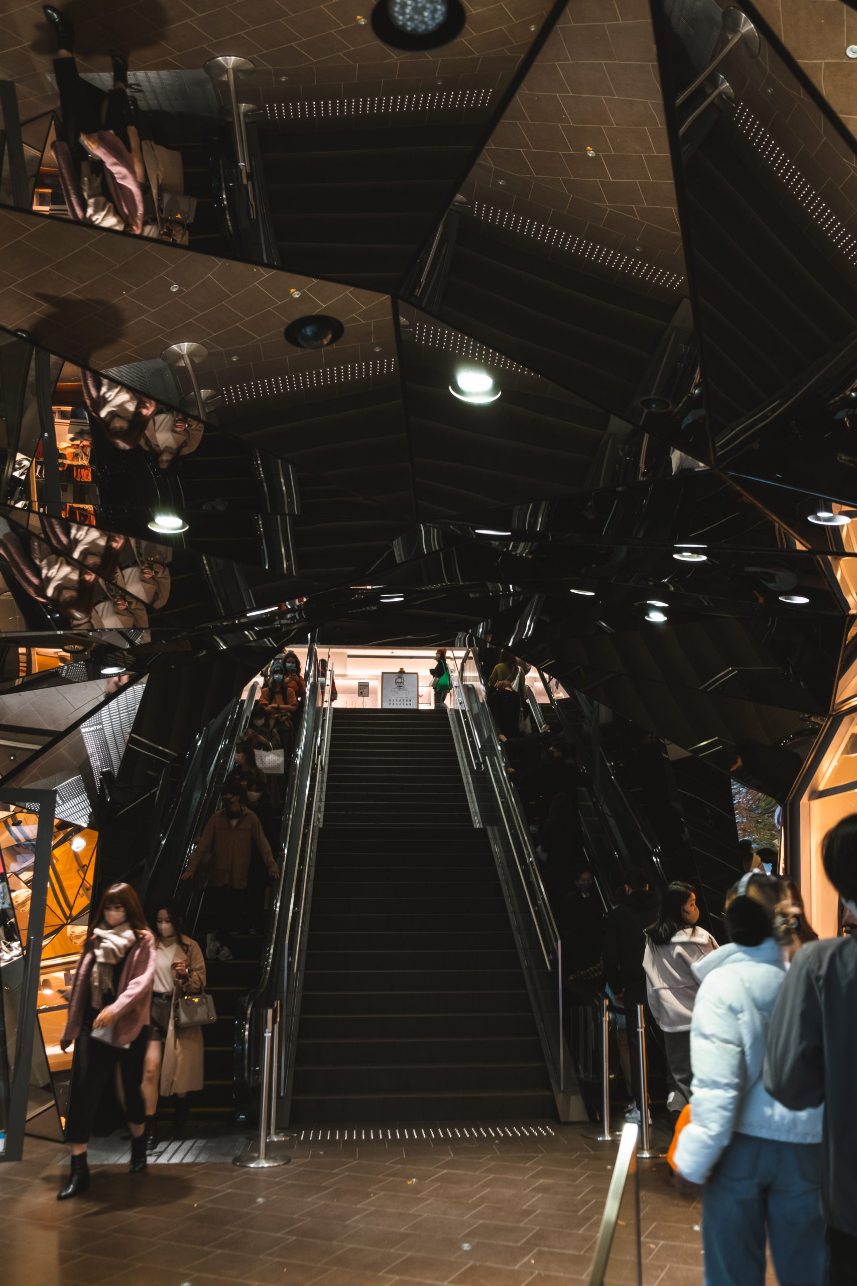 The escalator in Tokyu Plaza Omotesando