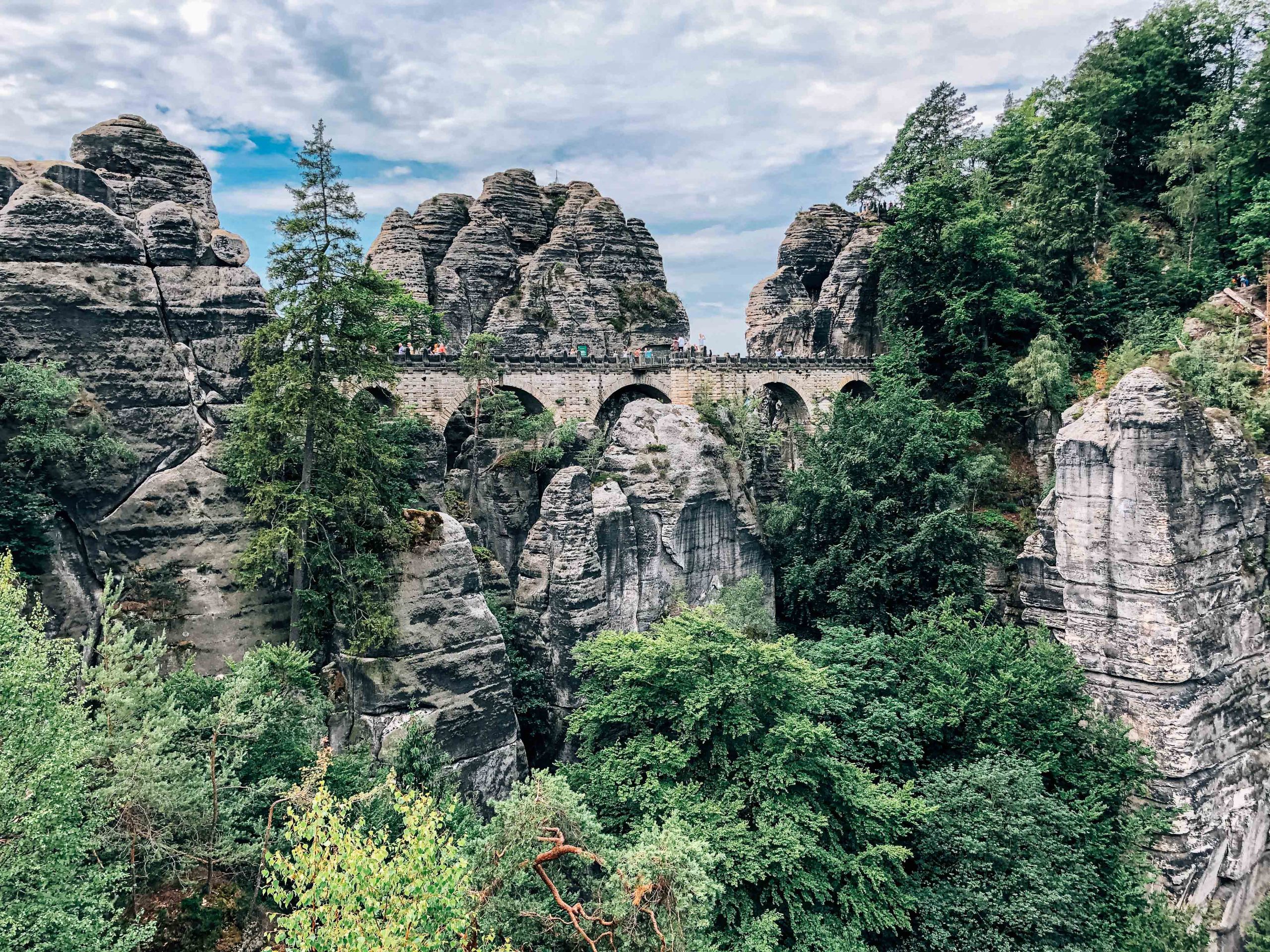 The gorgeous bastei bridge in Germany