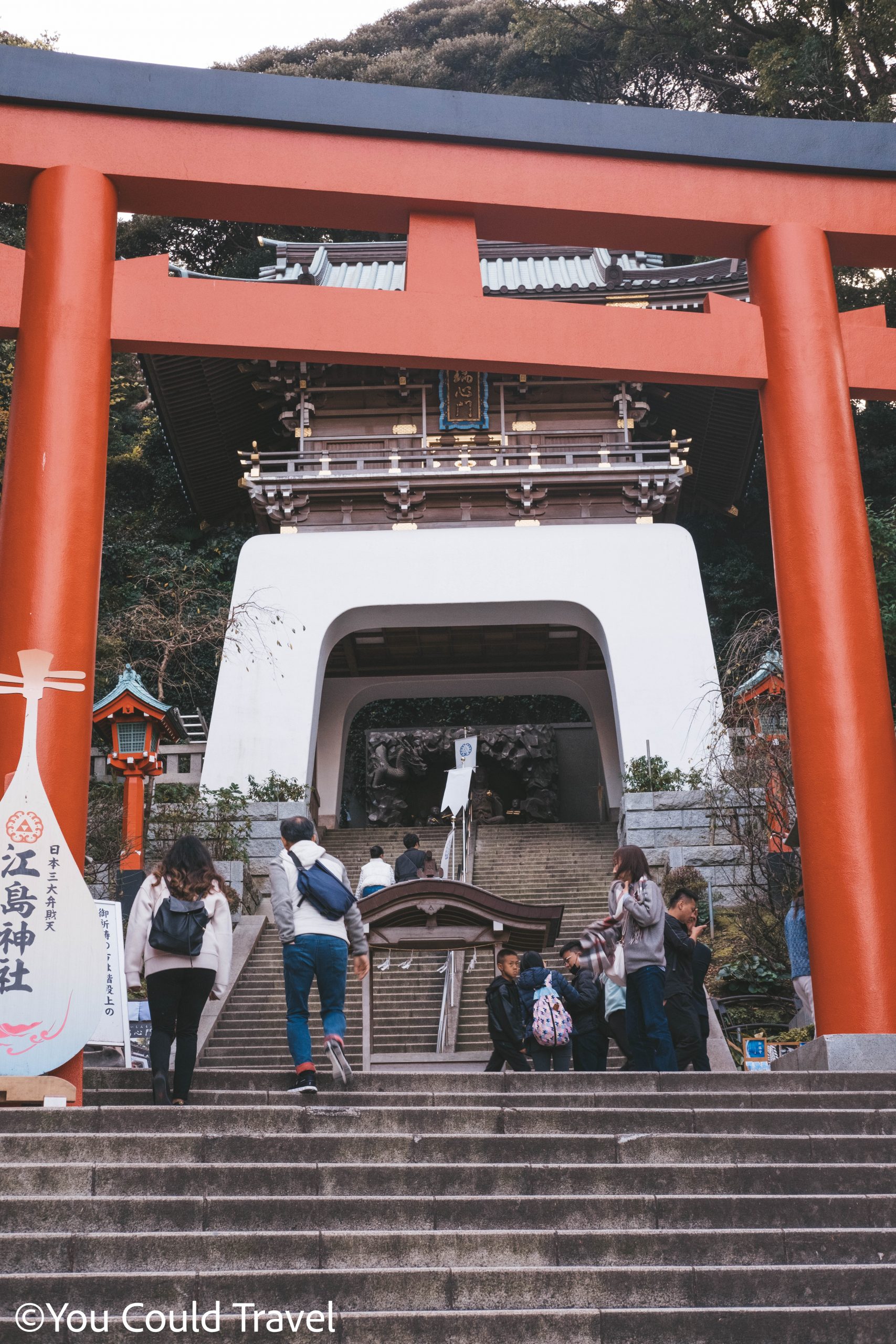 The Grand torii of Enoshima jinja shrine