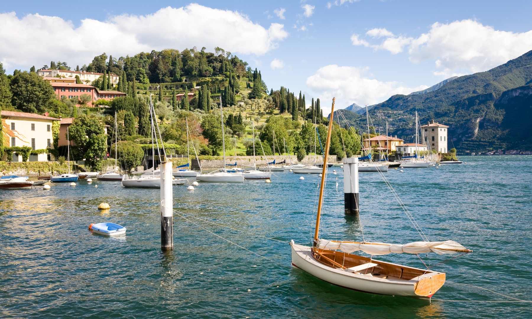 The harbour of Pescallo village Bellagio Italy The harbour of Pescallo village Bellagio Italy