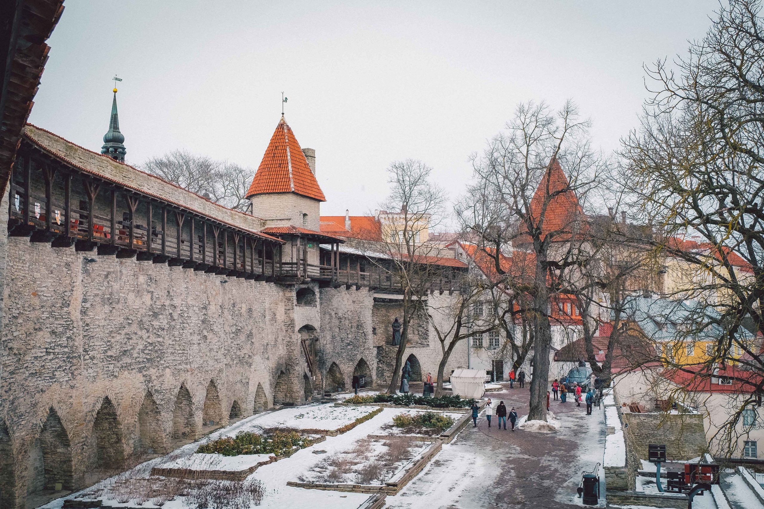 The walls of castles Tallinn Estonia