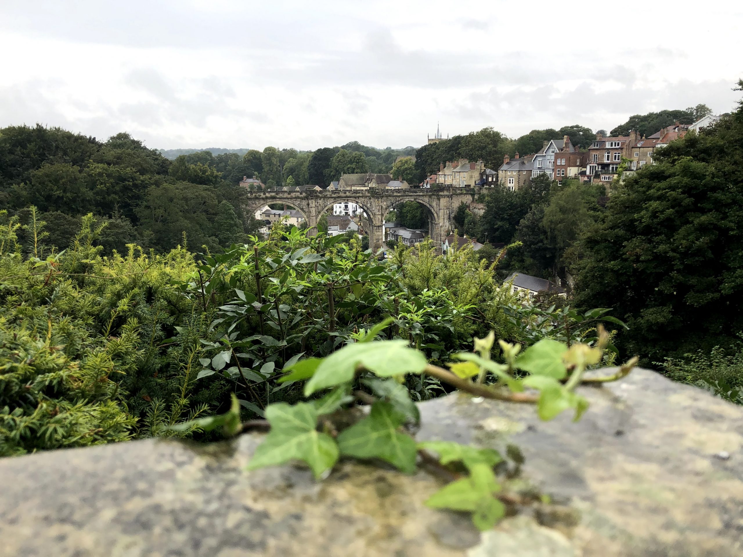 Things to do in Knaresborough - stunning viaduct vista point from the castle grounds