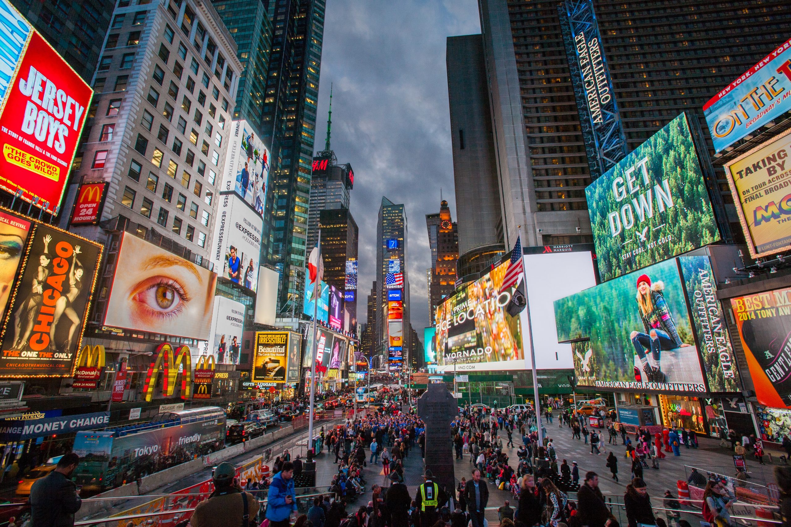 Times Square in Manhattan is a vibrant place to stay in NYC especially for first time visitors Times Square in Manhattan is a vibrant place to stay in NYC especially for first time visitors