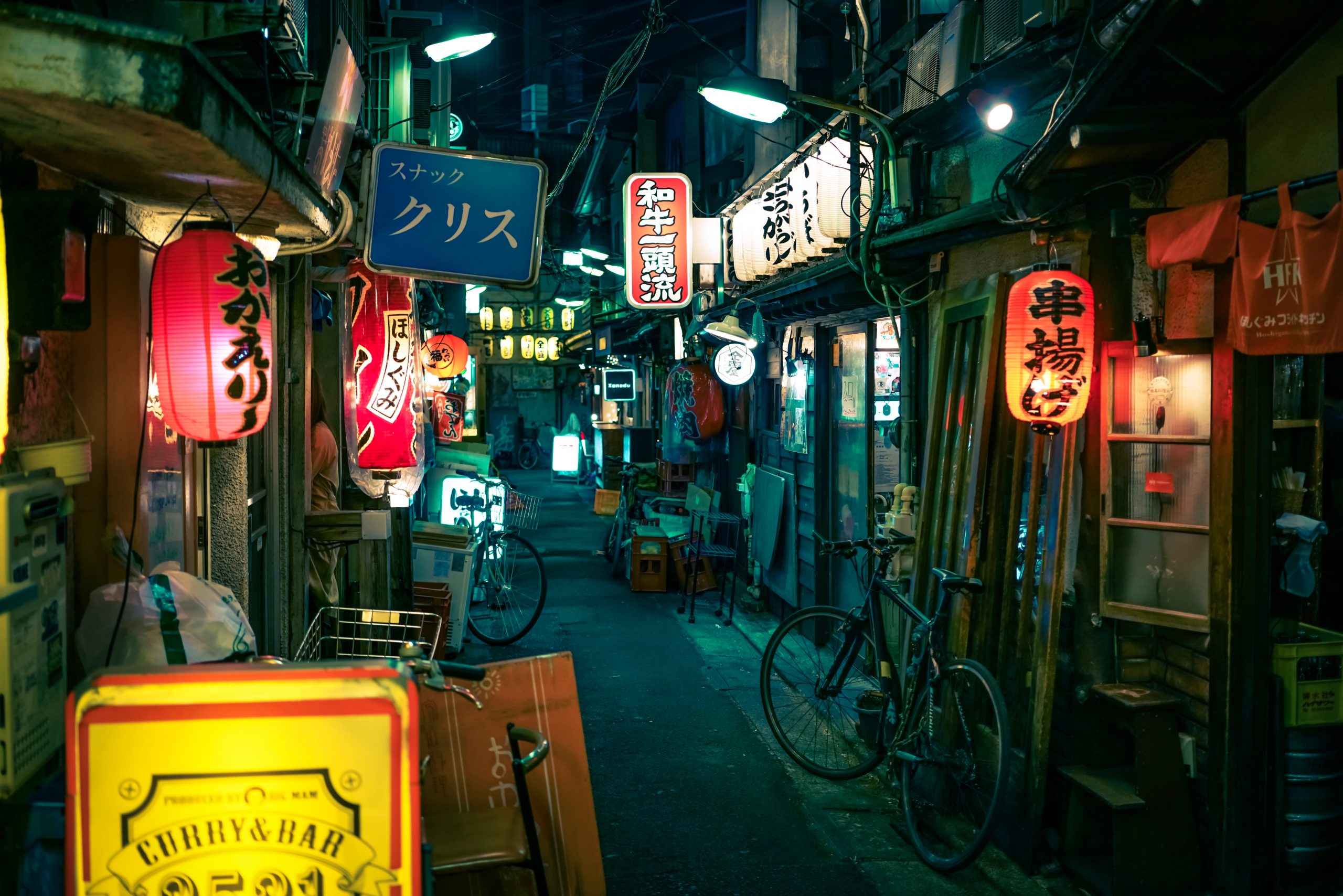 Tokyo alley Sangenjaya at night
