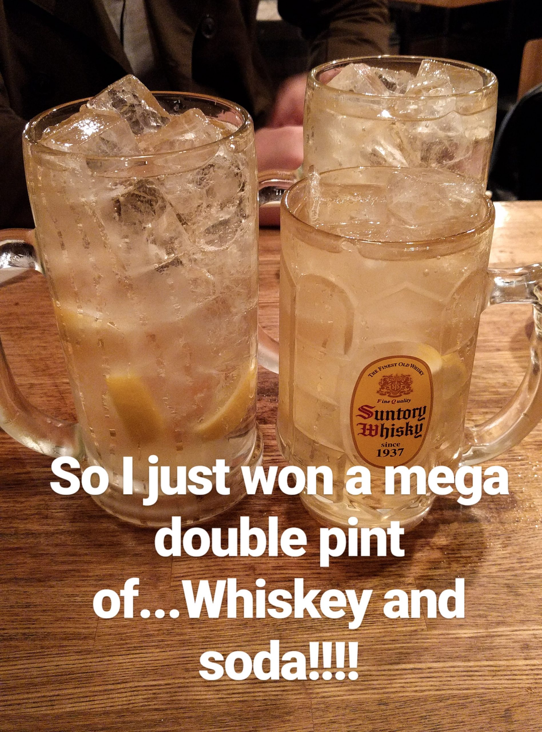 Tokyo Pub Crawl Double Pint Whisky Soda