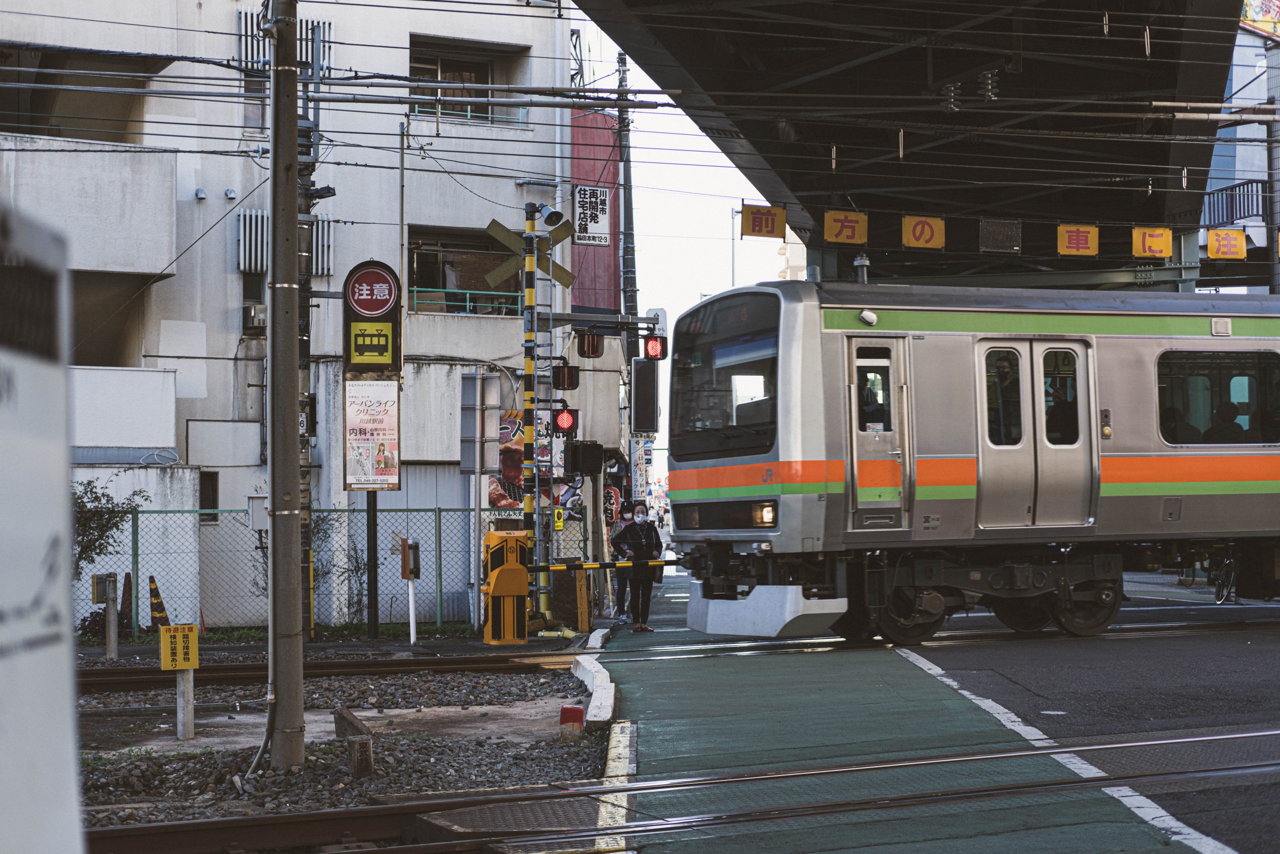 Tokyo train near Kawagoe Tokyo train near Kawagoe