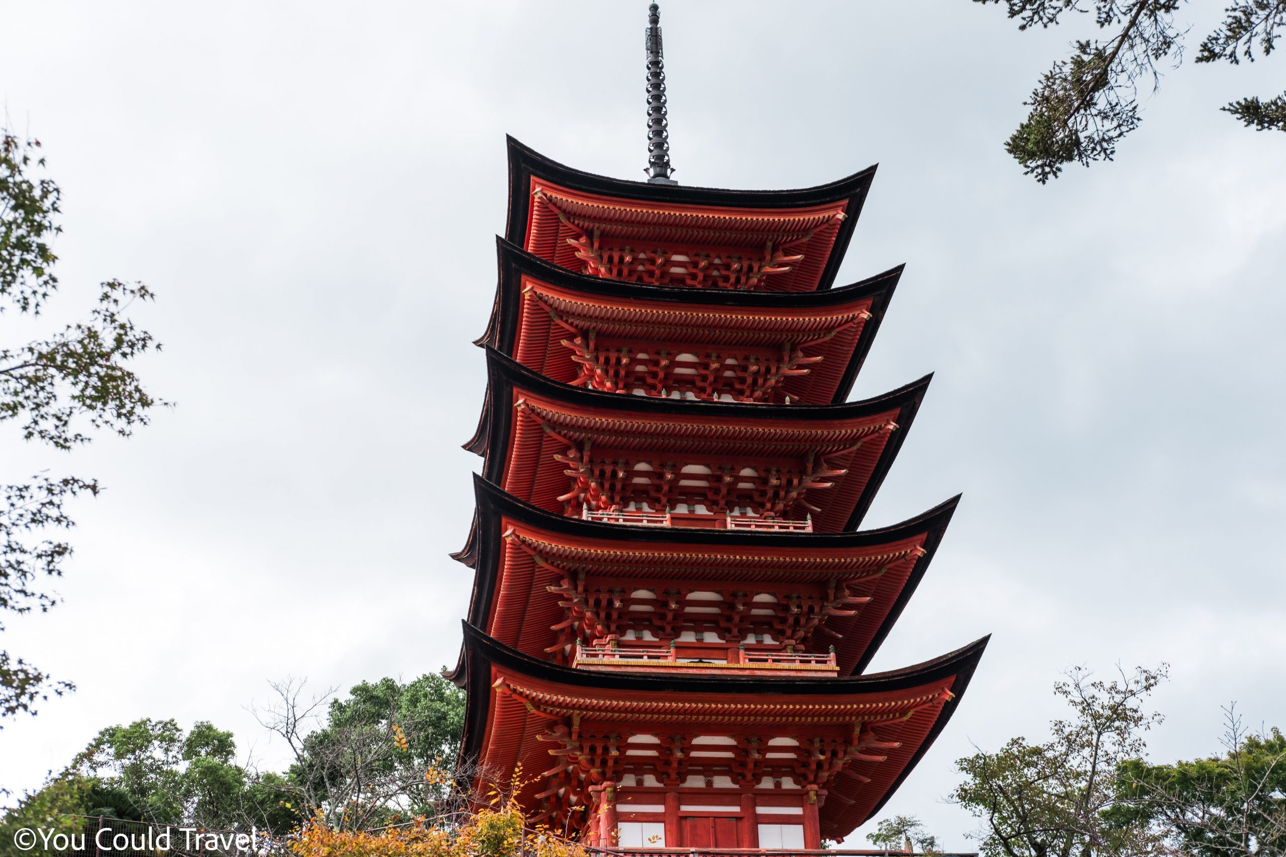 Toyokuni shrine with its 5 story pagoda on Miyajima island