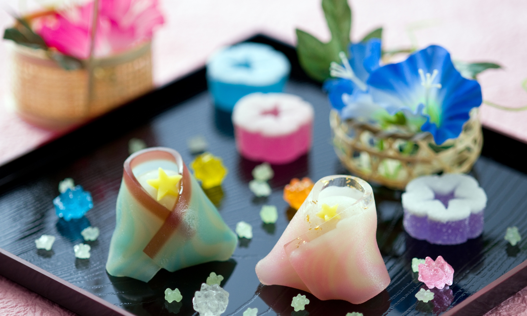 Traditional Japanese desserts wagashi