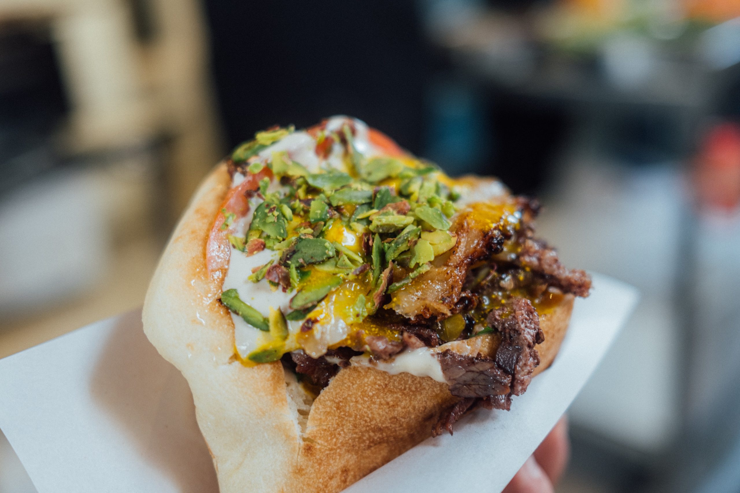 Traditional romanian shaorma - a type of street food Traditional romanian shaorma - a type of street food