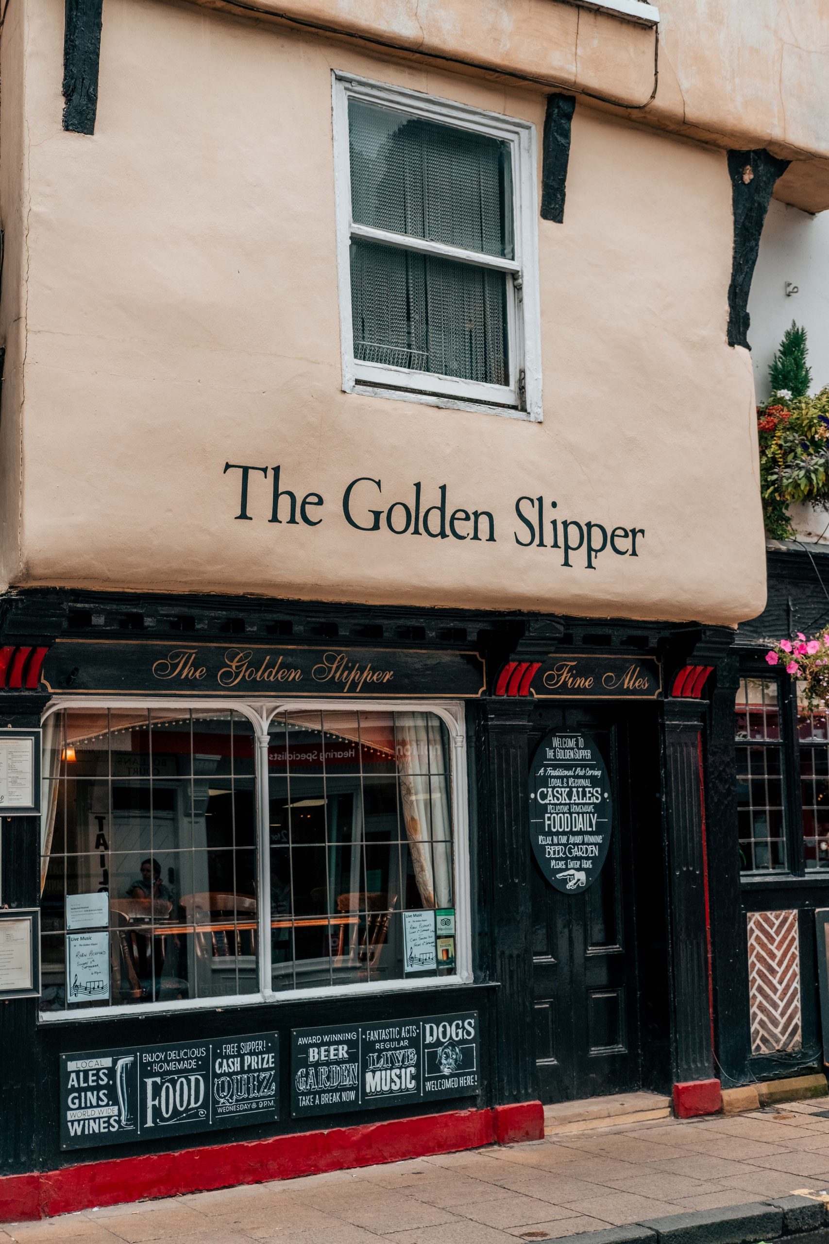 traditional shopfronts and buildings in York England