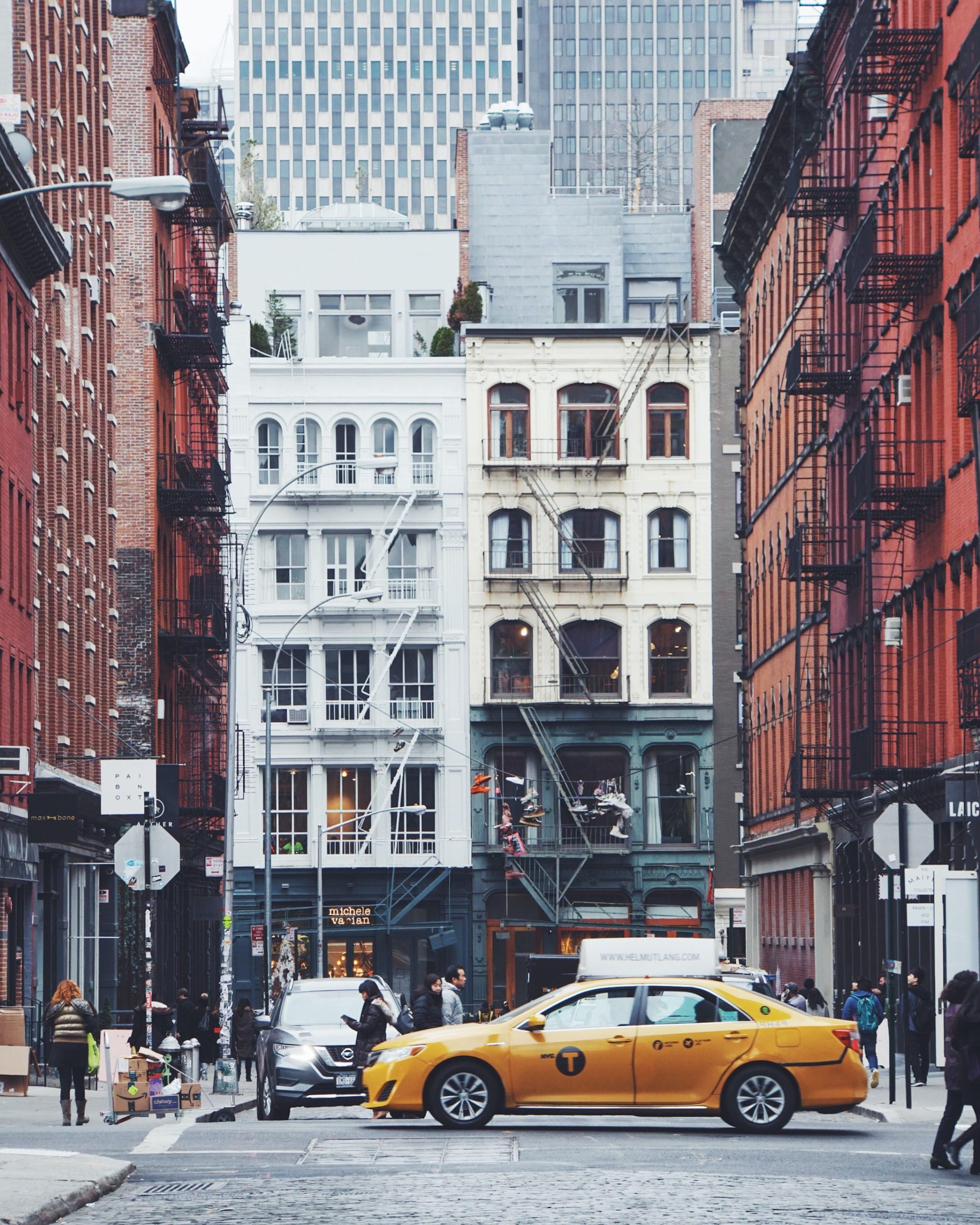 Vibrant street in Soho New York - stay here for the coolest neighbourhood in NYC