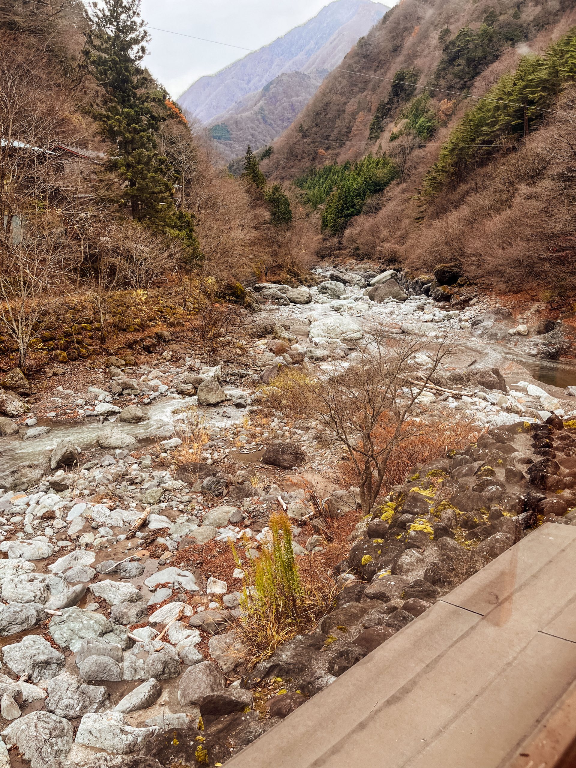 View from our room at Nishiyama onsen