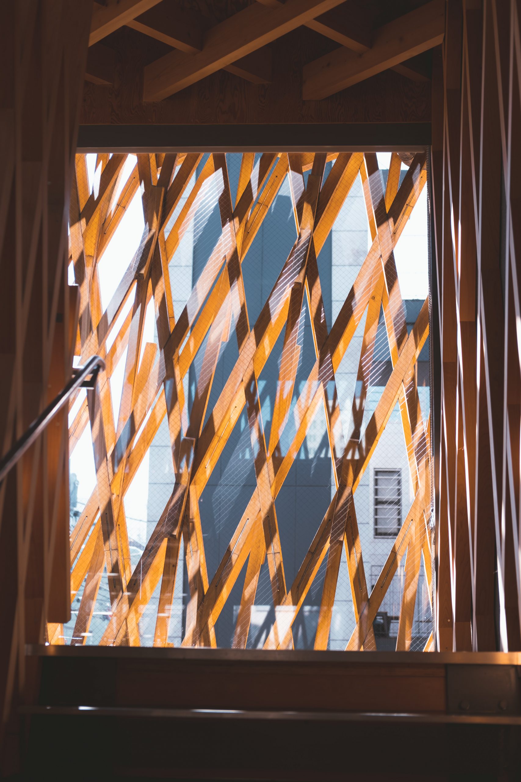 View of Aoyama through wooden lattice SunnyHills