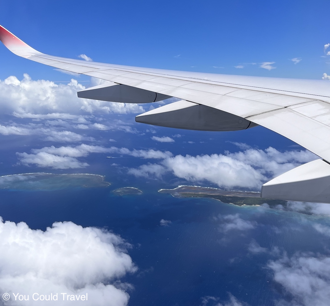 View of Okinawa from our JAL flight window