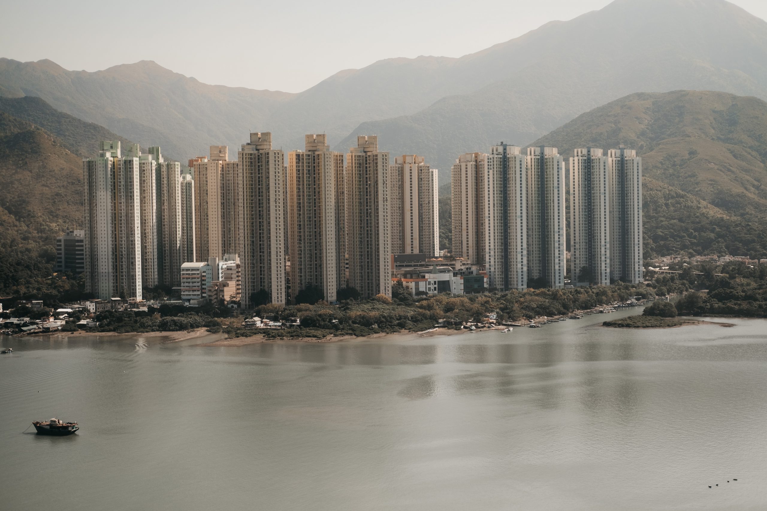 View from Crystal Cabin Lantau island Hong Kong