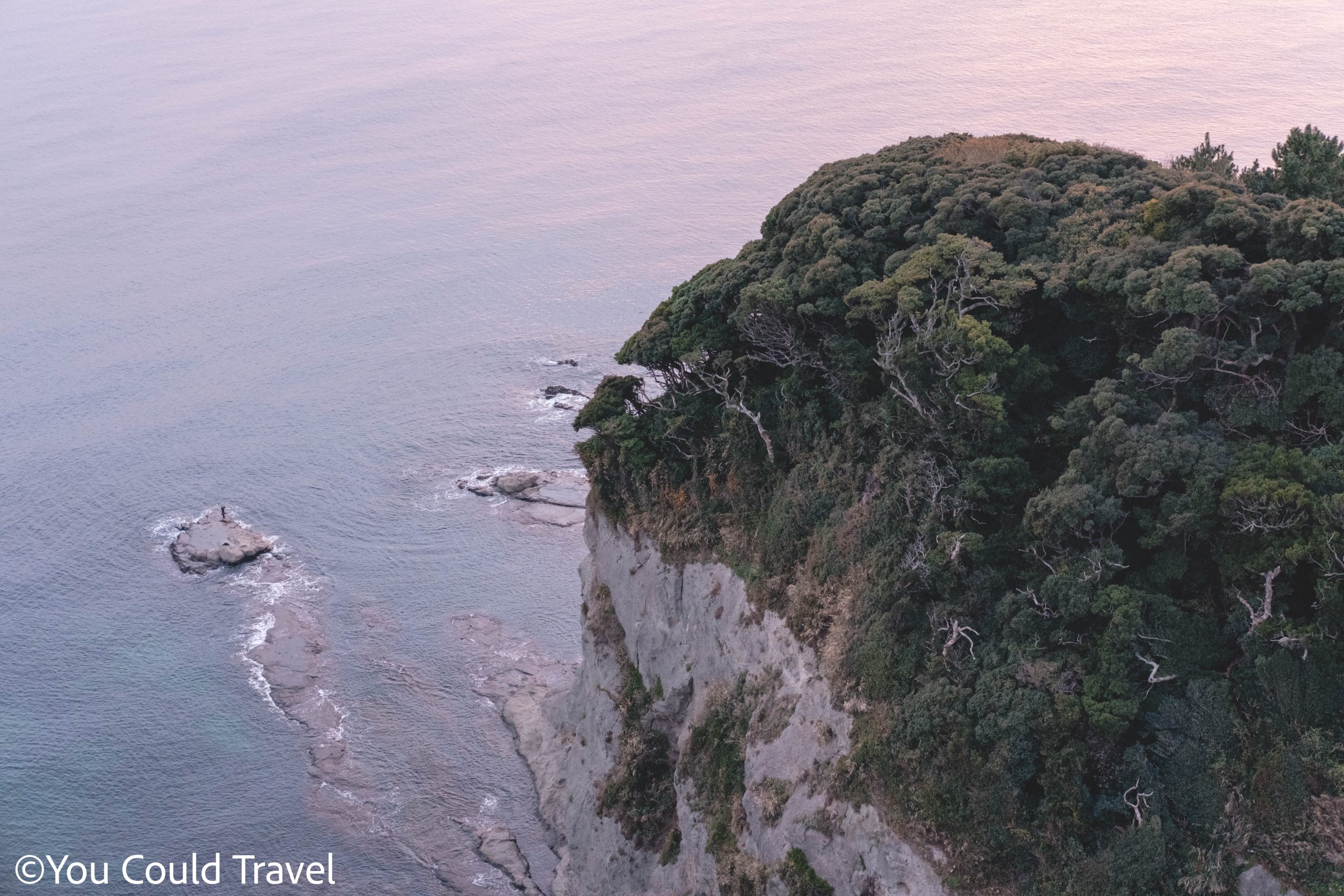 Views of Enoshima island cliffs