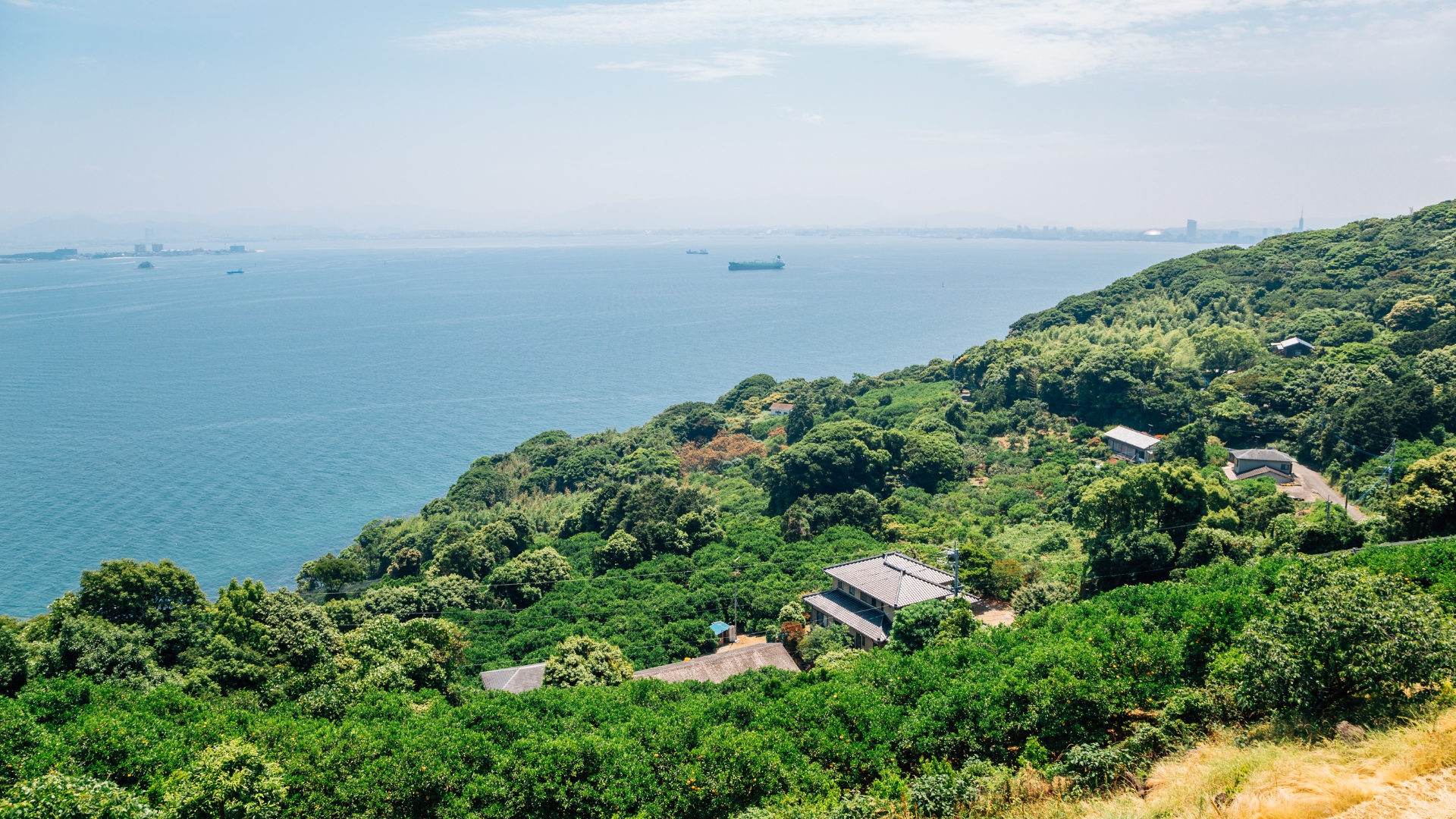 Views of the sea from Nokonoshima Island in Fukuoka