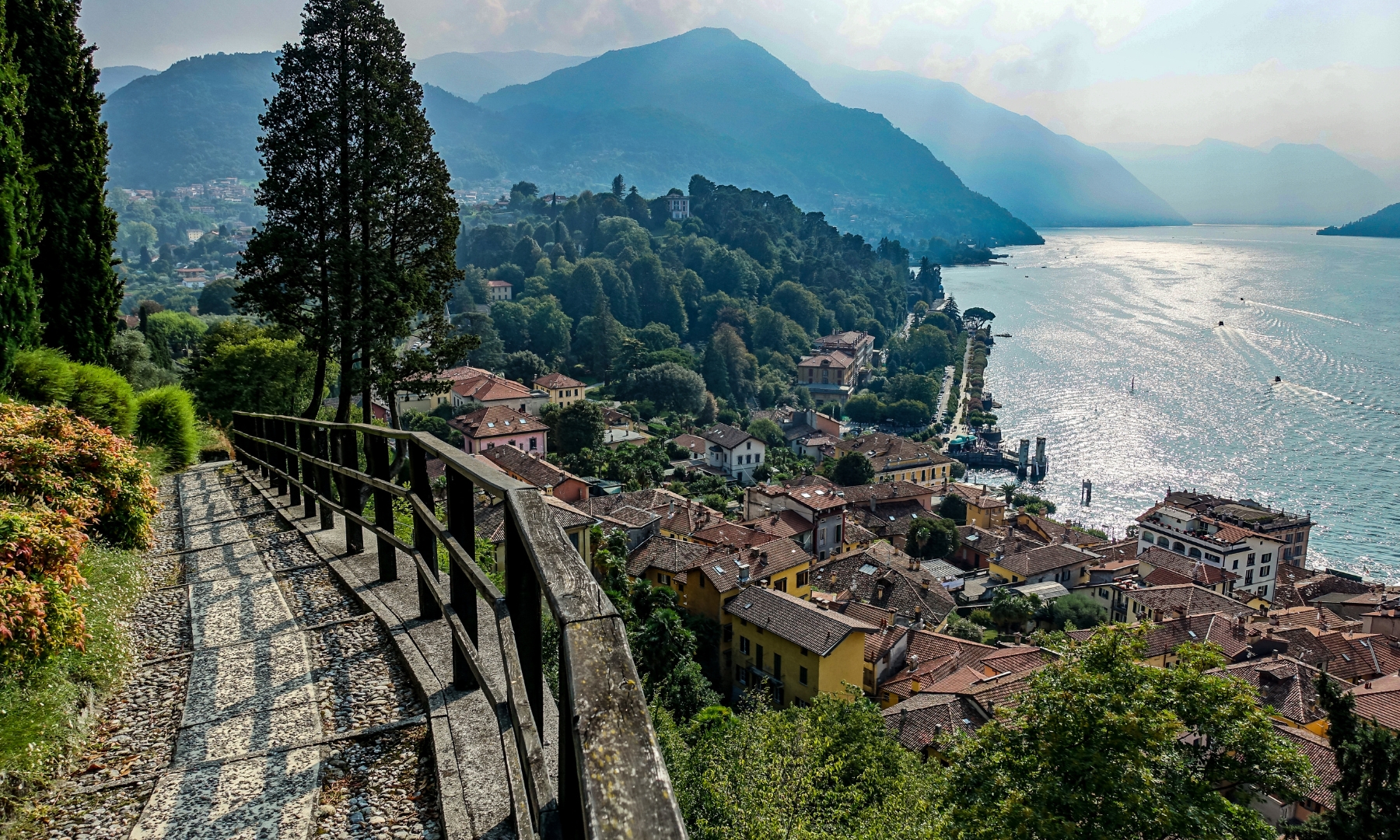 Villa Serbelloni slopes above Bellagio Italy Villa Serbelloni slopes above Bellagio Italy