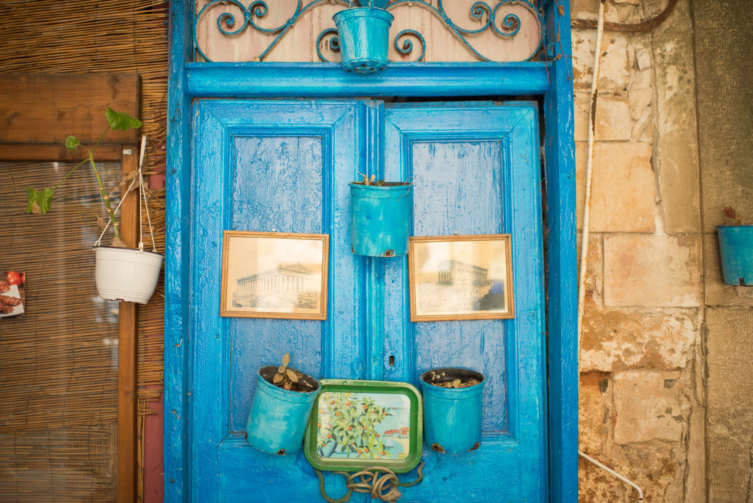 Door in a village in Crete Door in a village in Crete