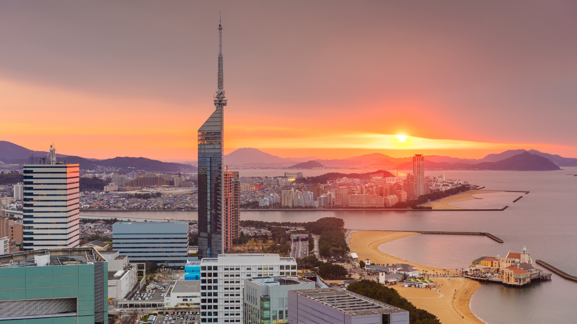 Visit the observation deck at Fukuoka Tower