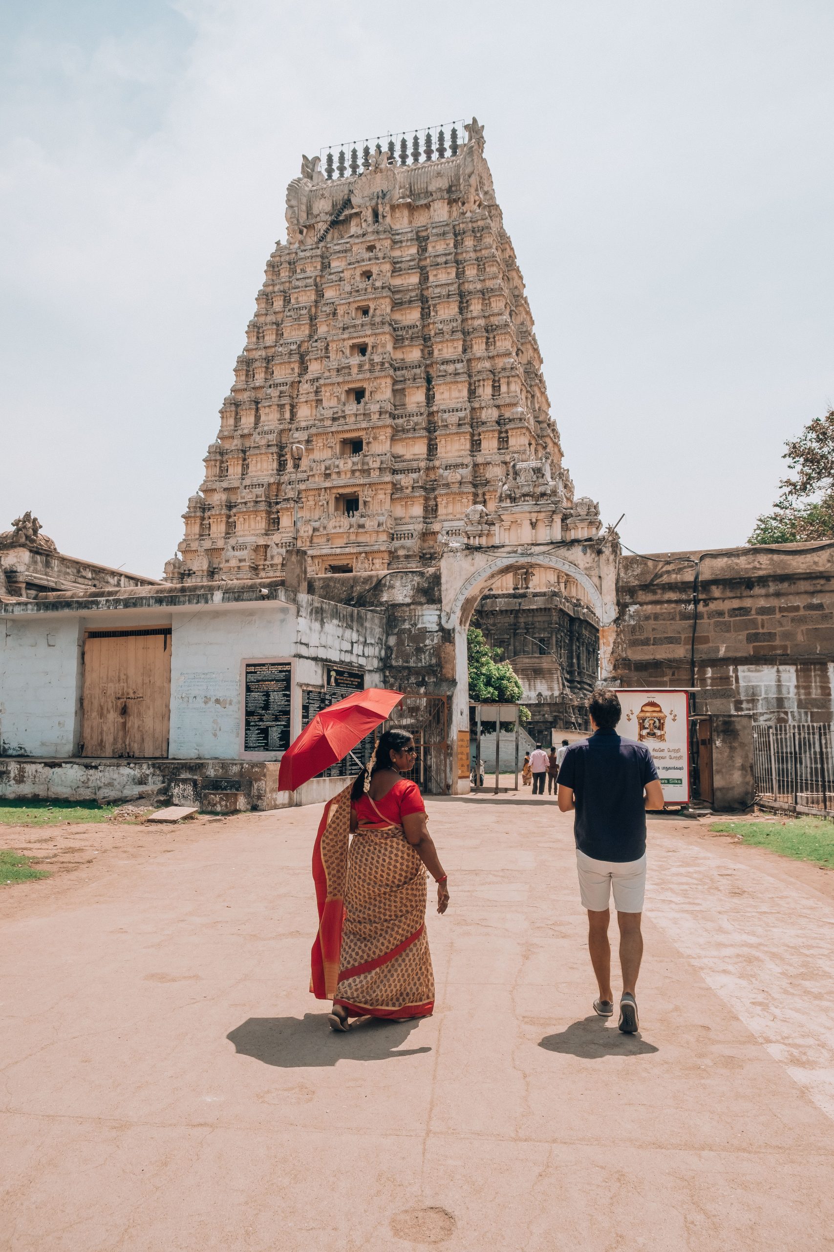 visiting temples and dressing modest