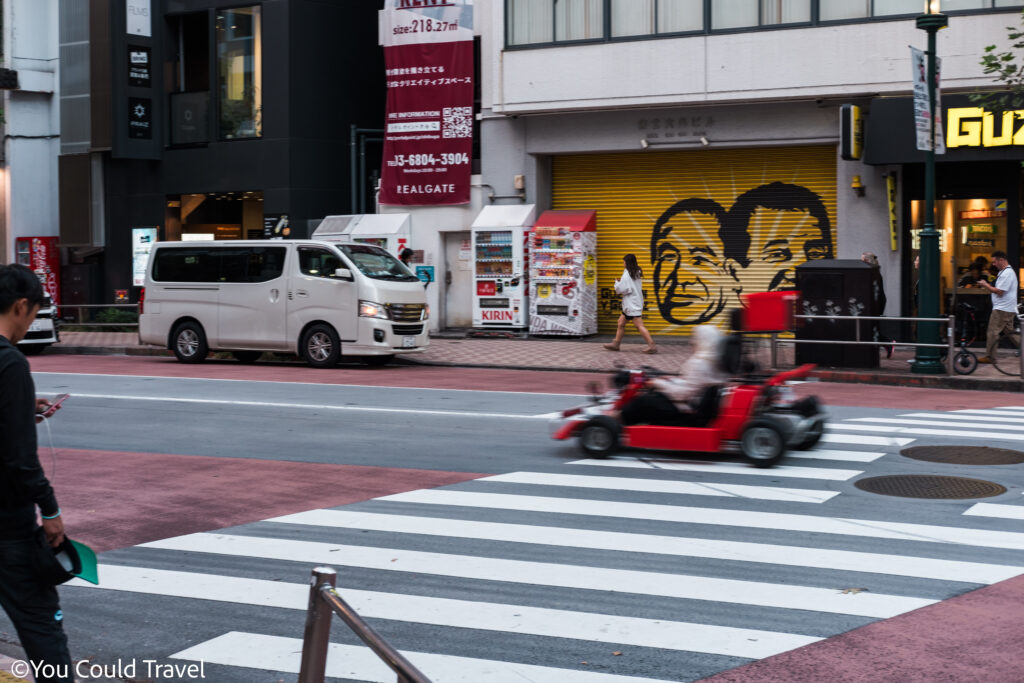 Visitor enjoying Go Karting in Shinjuku, Tokyo