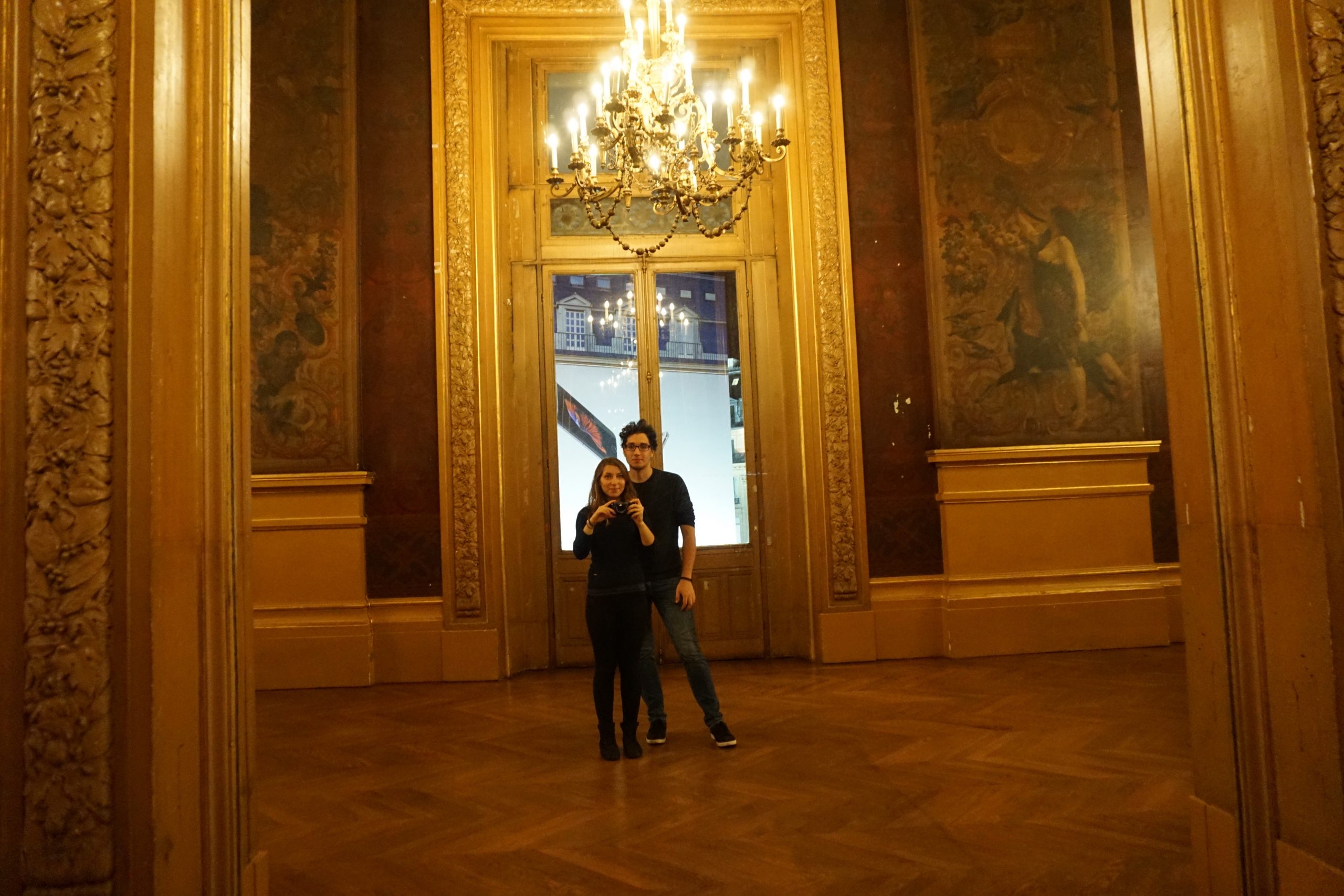 Walking around Palais Garnier before the show starts