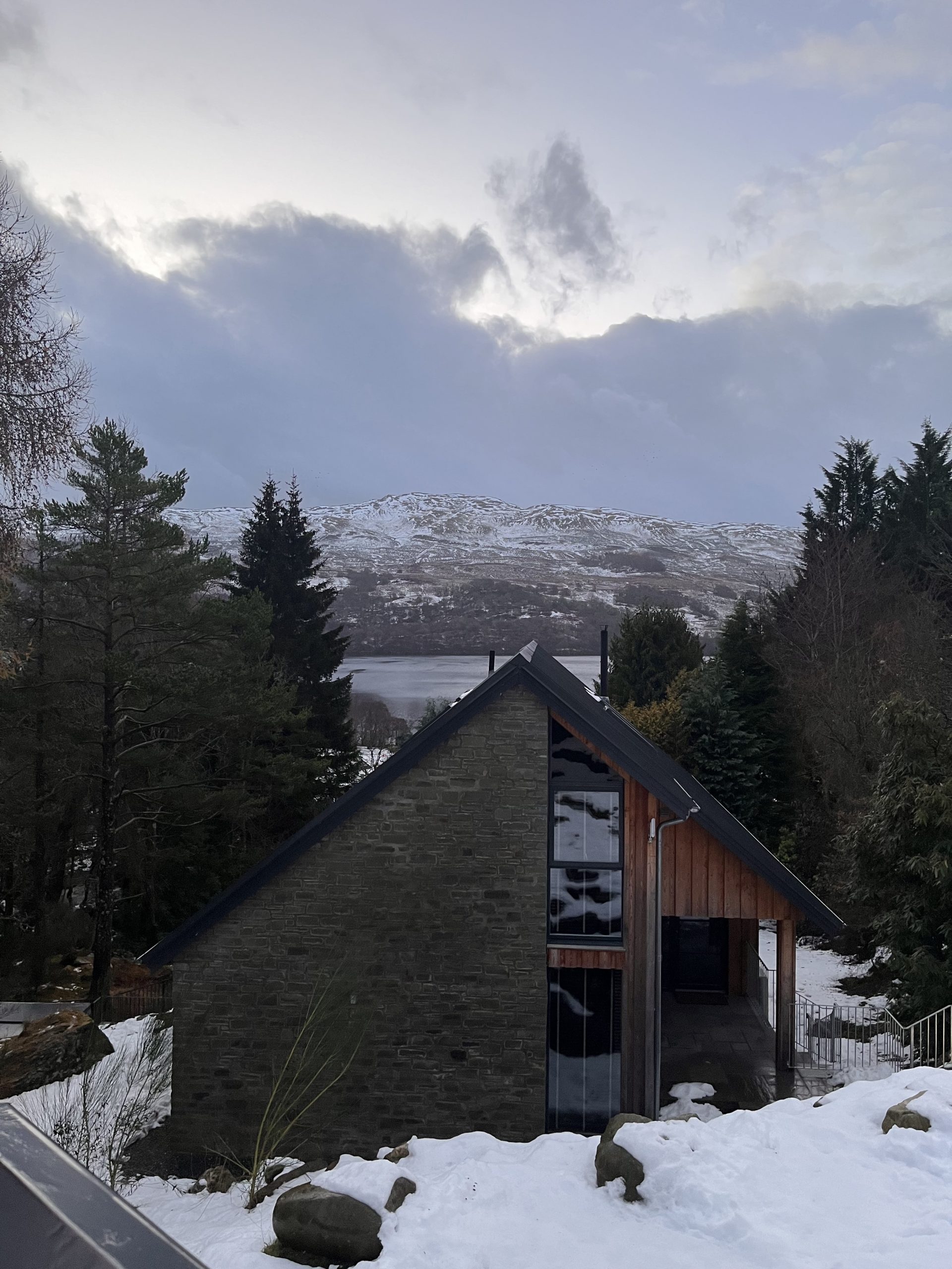 Views from the Waterfall Lodge with Loch Tay