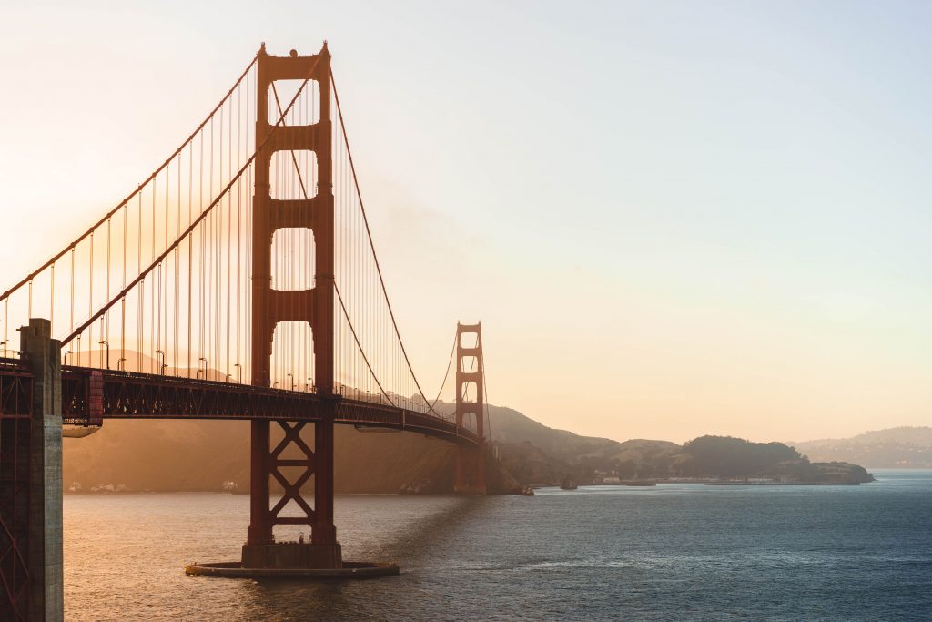 Where to stay in San Francisco - a photo of the Golden Bridge in San Francisco